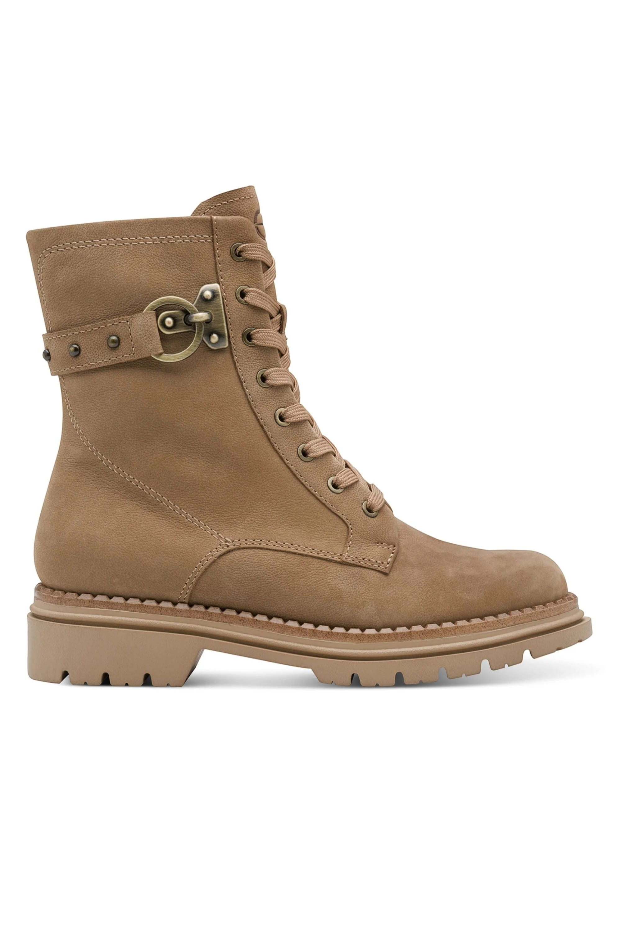White Tamaris White Tamaris Womens Camel Beige Combat Boots, Image 1 of 7