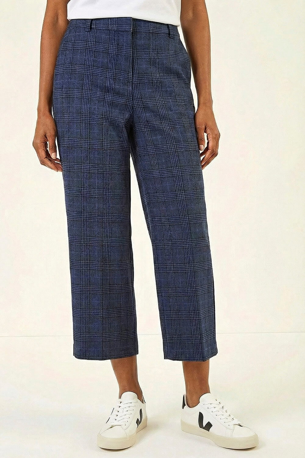 Midnight Blue Check Culottes, Image 4 of 5