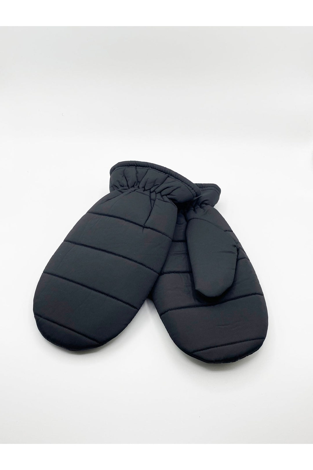 Black SVNX Black Quilted Mittens, Image 1 of 2
