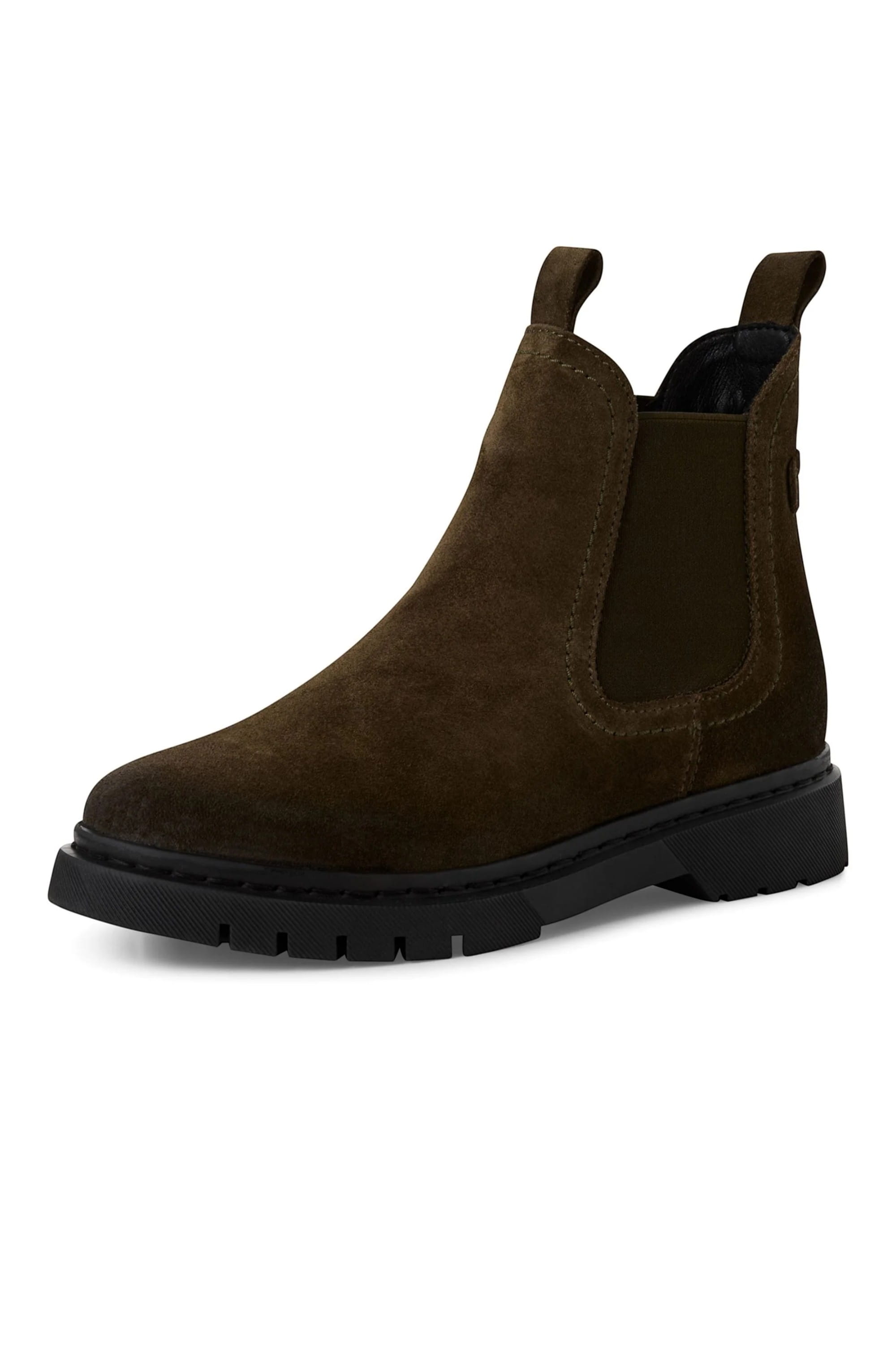 Green Tamaris Womens Olive Chelsea Boots, Image 3 of 8