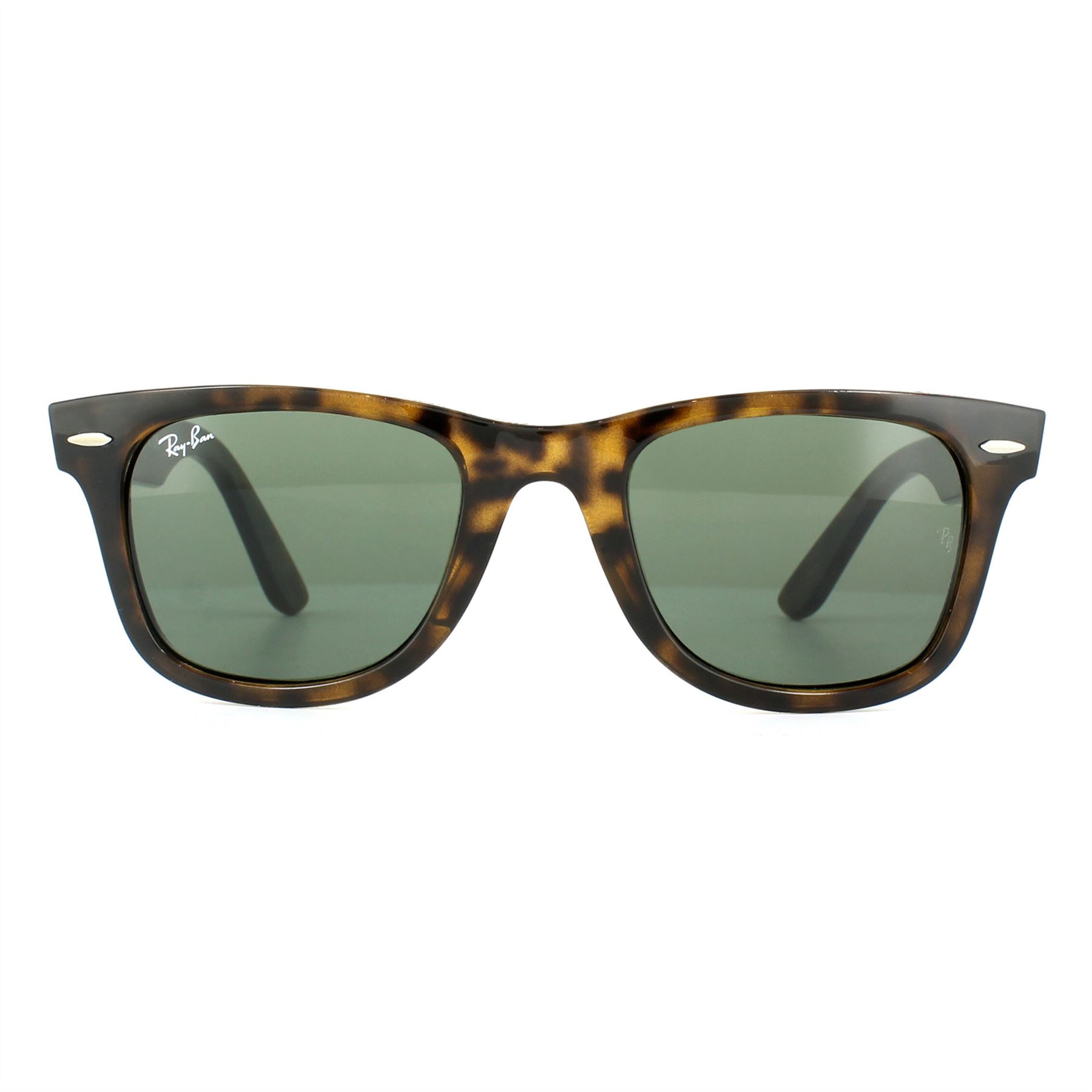 Rectangle Tortoise Green G-15 Wayfarer Ease RB4340 Sunglasses, Image 1 of 4