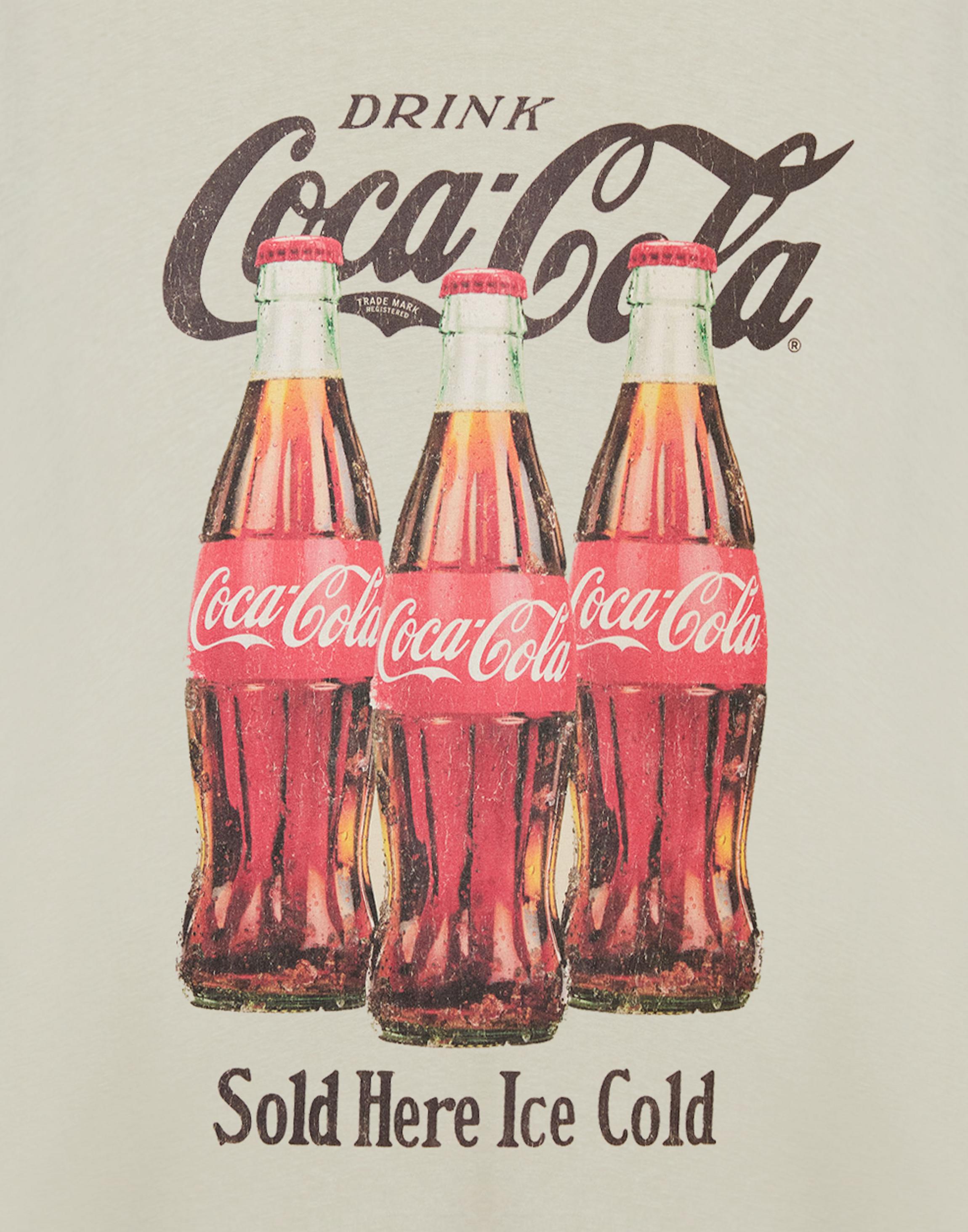 Beige Coca Cola Sold Here Ice Cold Large T-Shirt, Image 6 of 6
