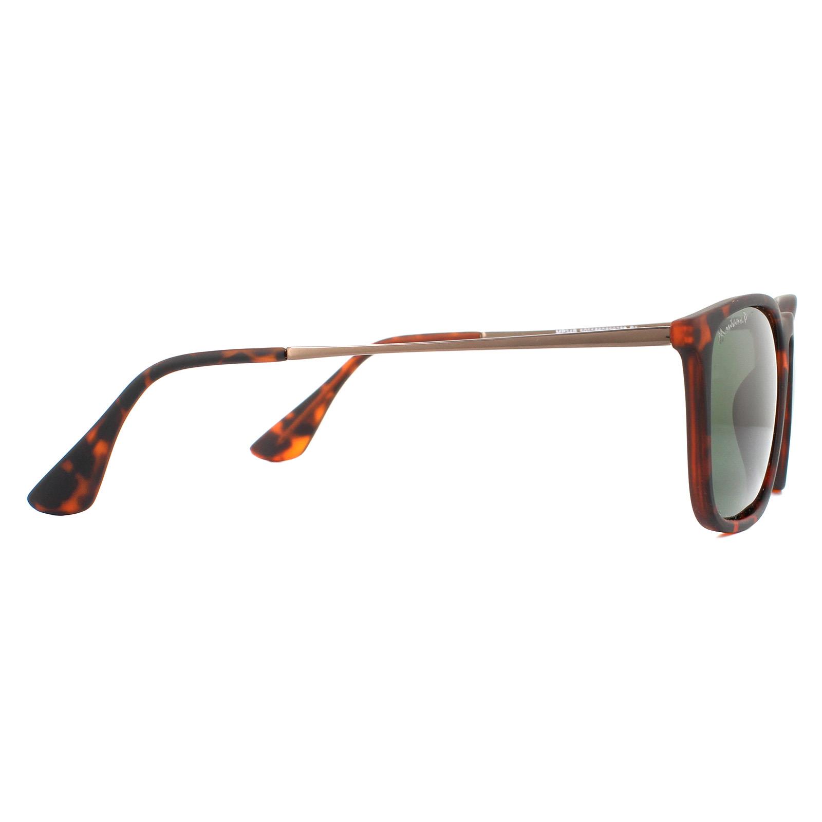 Brown Montana Brown Rectangle Brown Turtle Rubbertouch G15 Green Polarized Sunglasses, Image 4 of 4