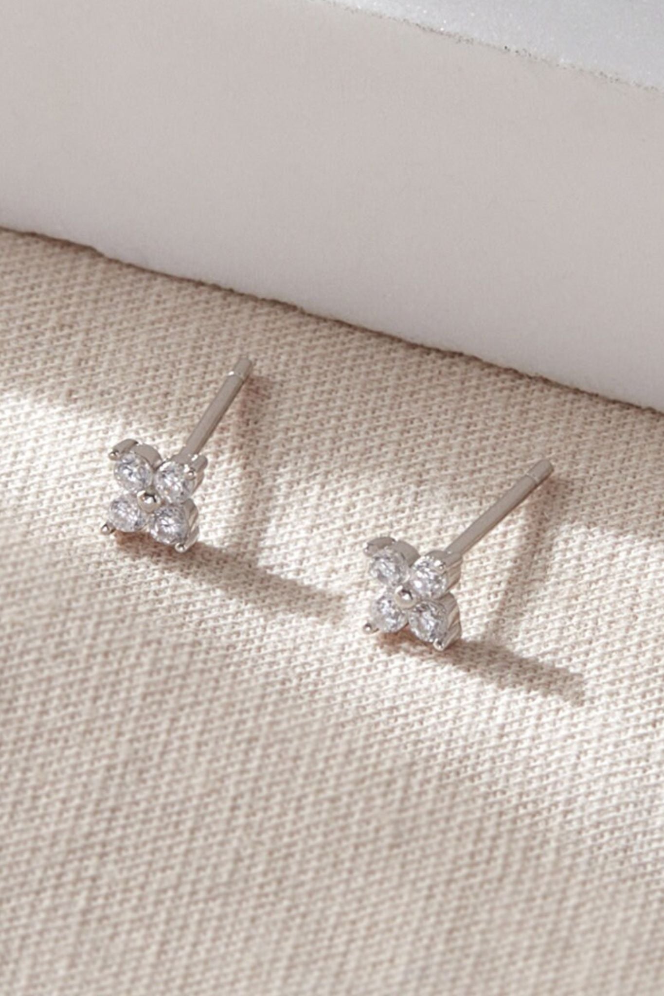 Silver Mia Gioielli Silver Sterling Silver Four Leaf Clover Studs, Image 3 of 3