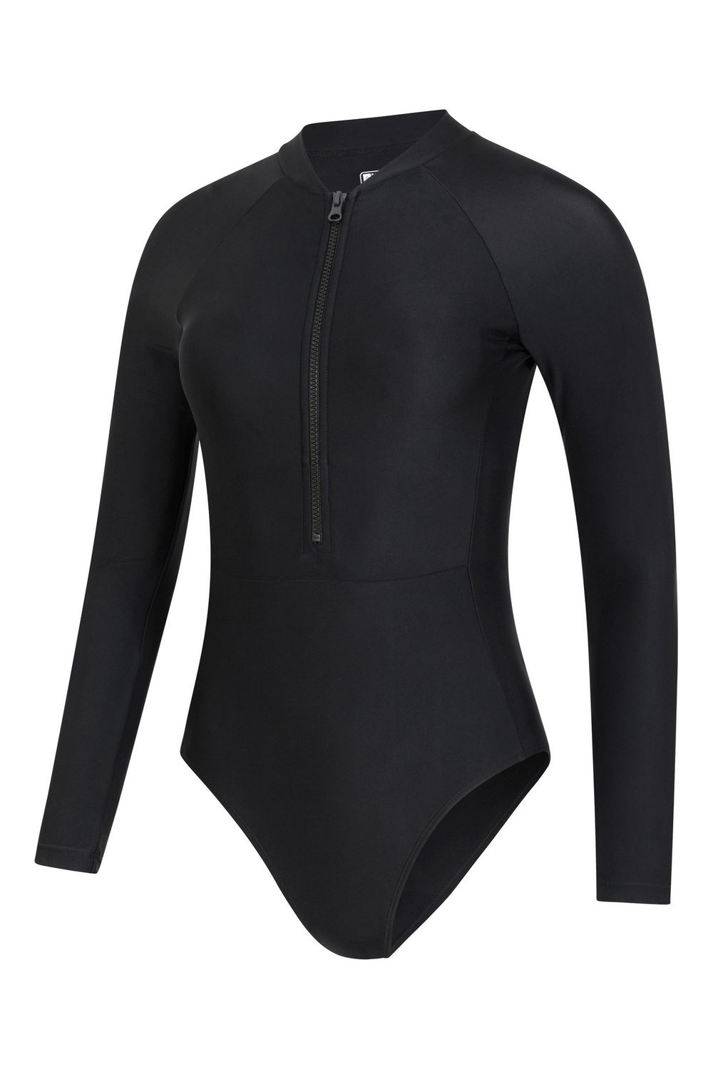 Black Surfer Long Sleeved One Piece Swimsuit, Image 3 of 4