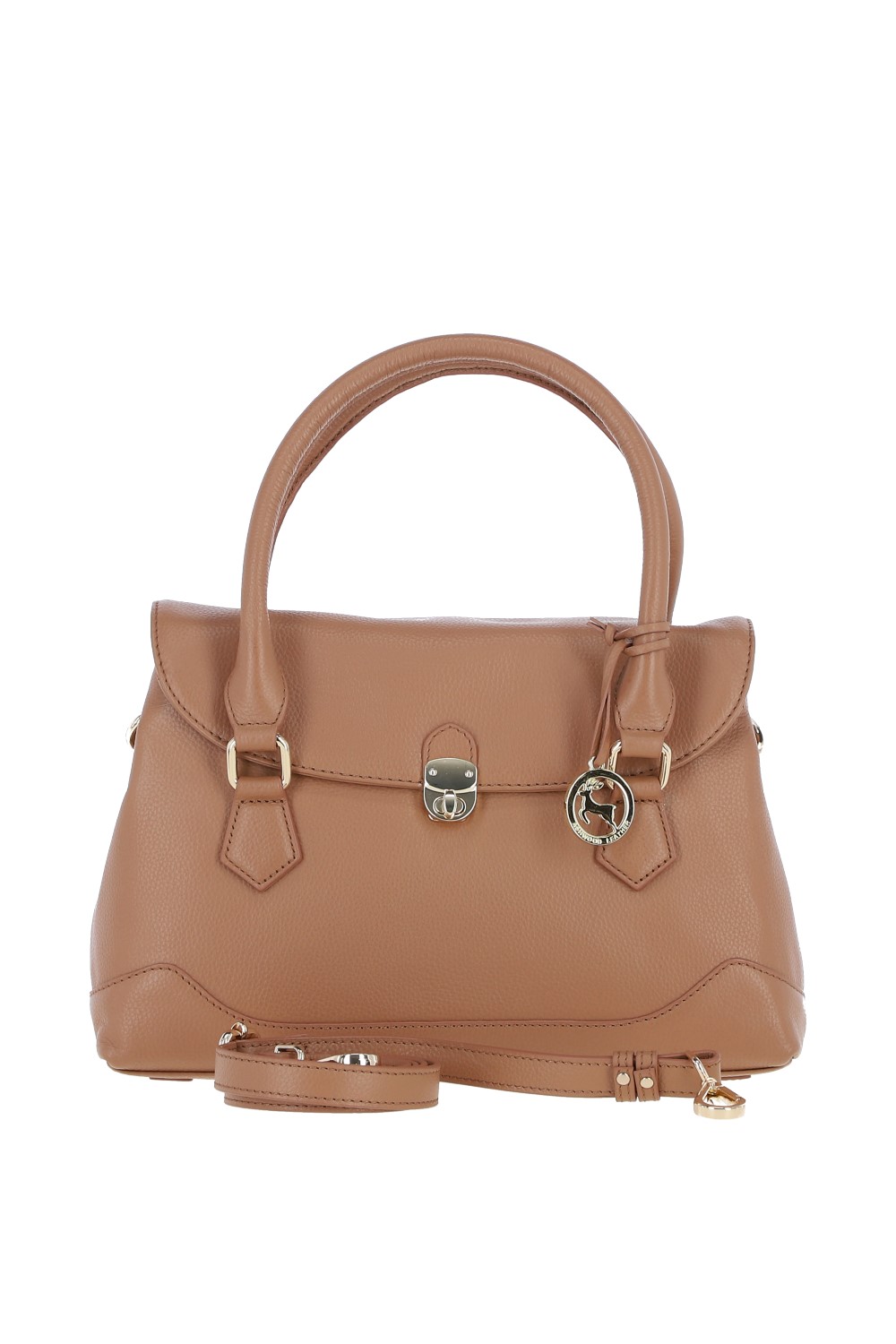 Camel Ashwood Leather Camel Premium Leather Shoulder Bag with Detachable Crossbody Strap, Image 1 of 4