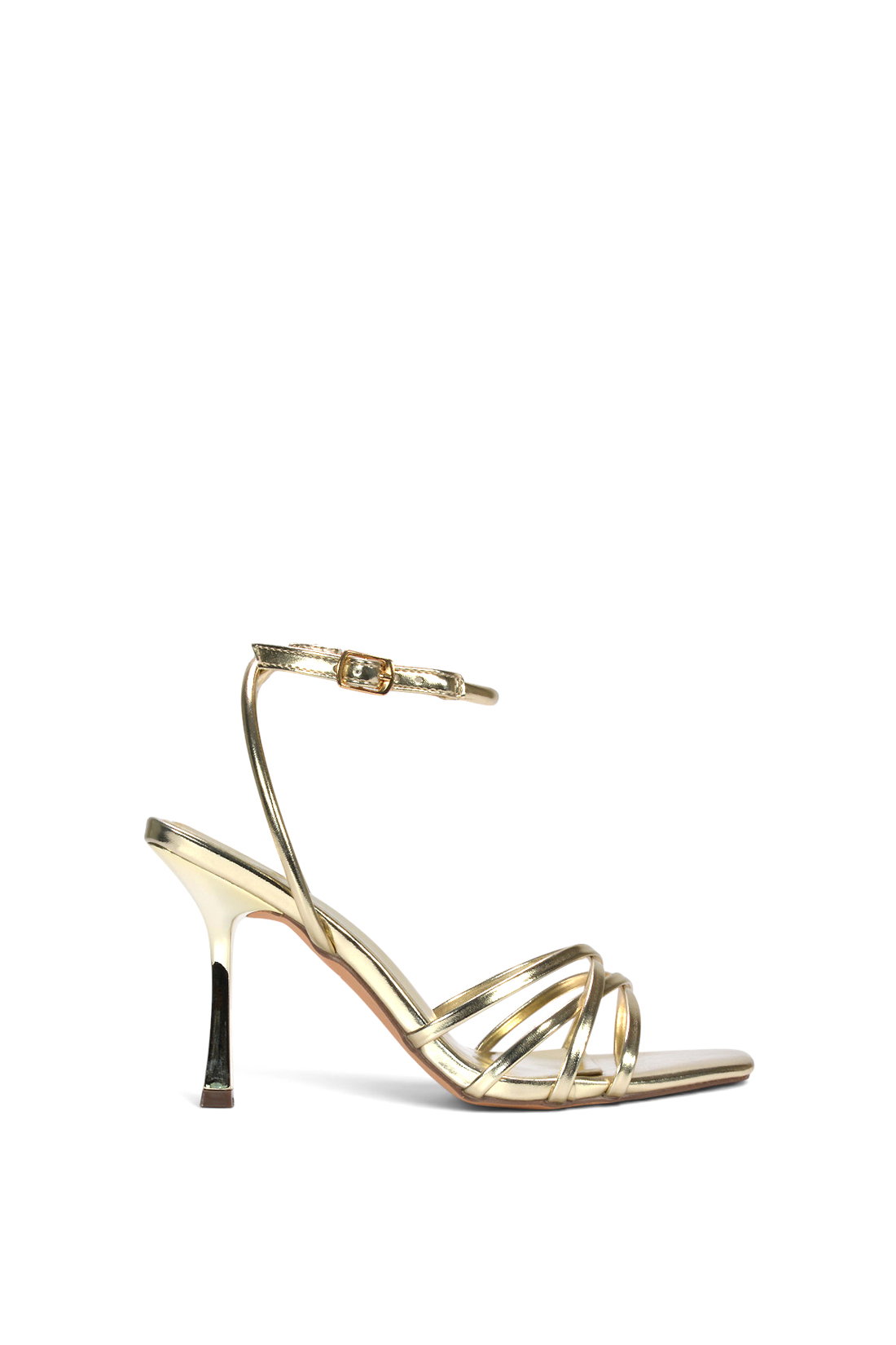 Black 'Ottoline' Strappy Stiletto Heeled Sandals With Ankle Strap