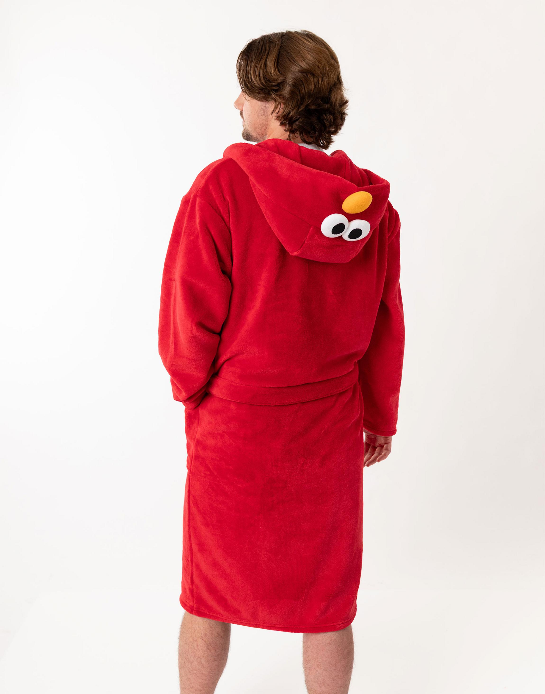 Red Sesame Street Elmo Small Hooded Bathrobe, Image 2 of 6