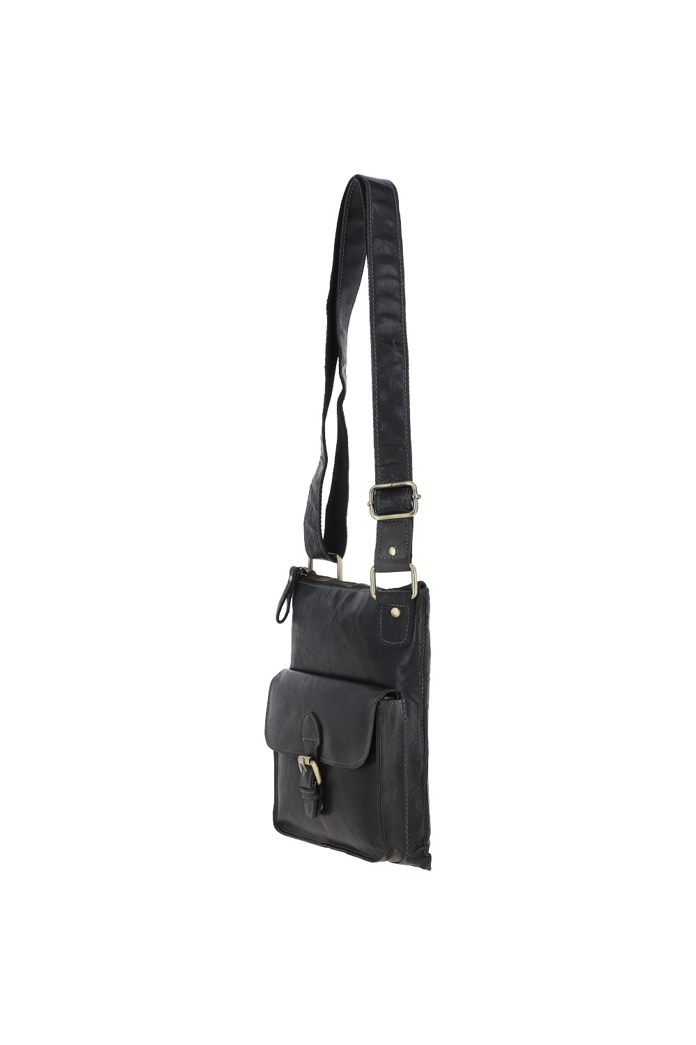 Grey Vintage Small Leather Shoulder Bag, Image 3 of 4