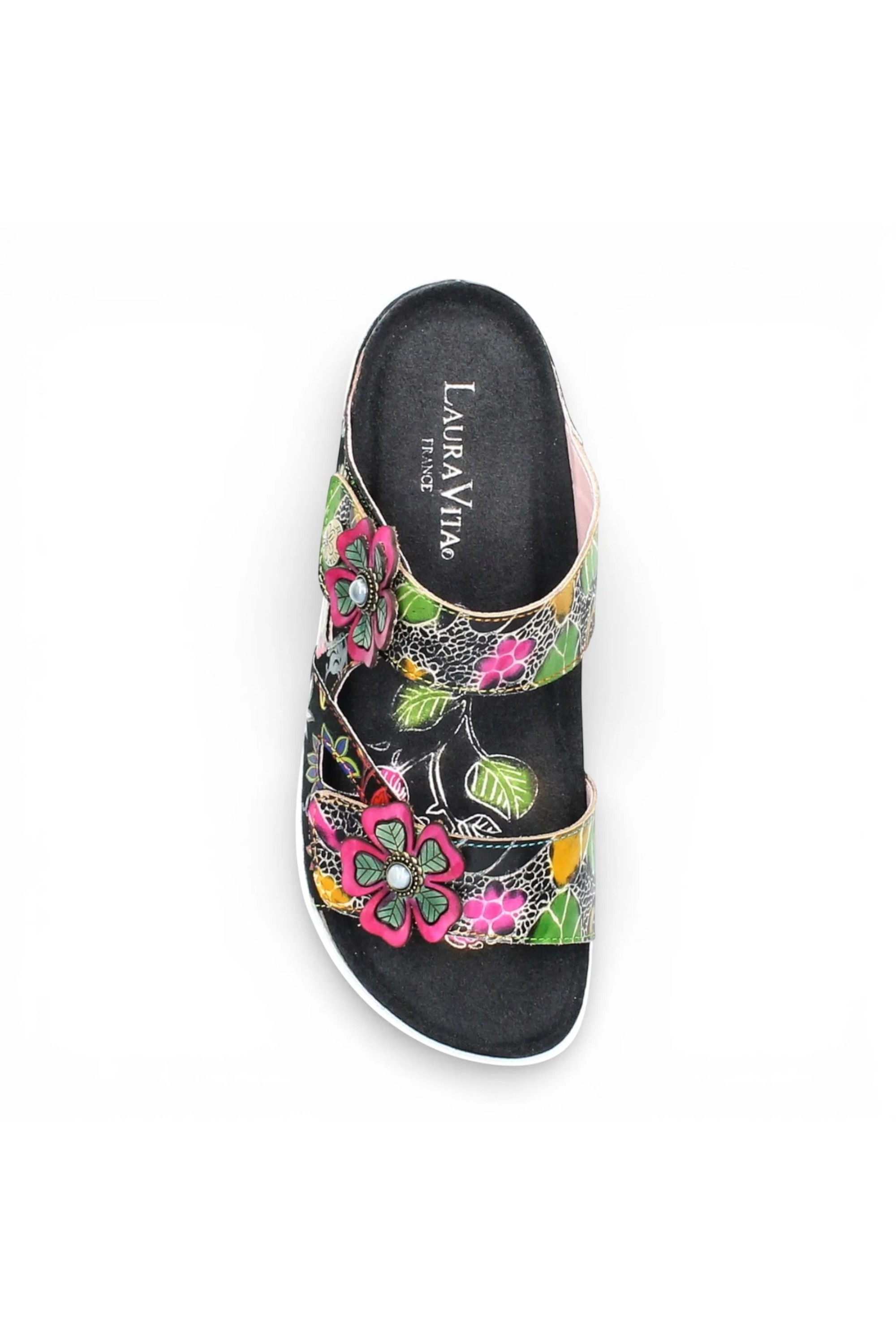 Black Womens Casual Strappy Sandals-BRCYANO-32, Image 7 of 7