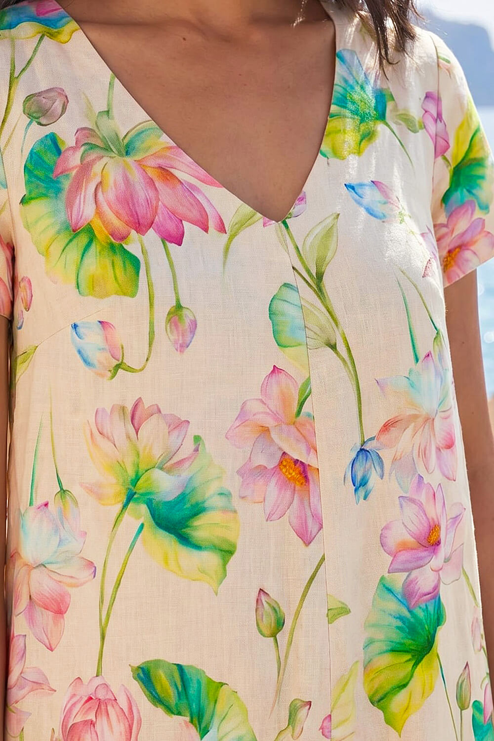 Pink Petite Floral Swing Dress, Image 5 of 4