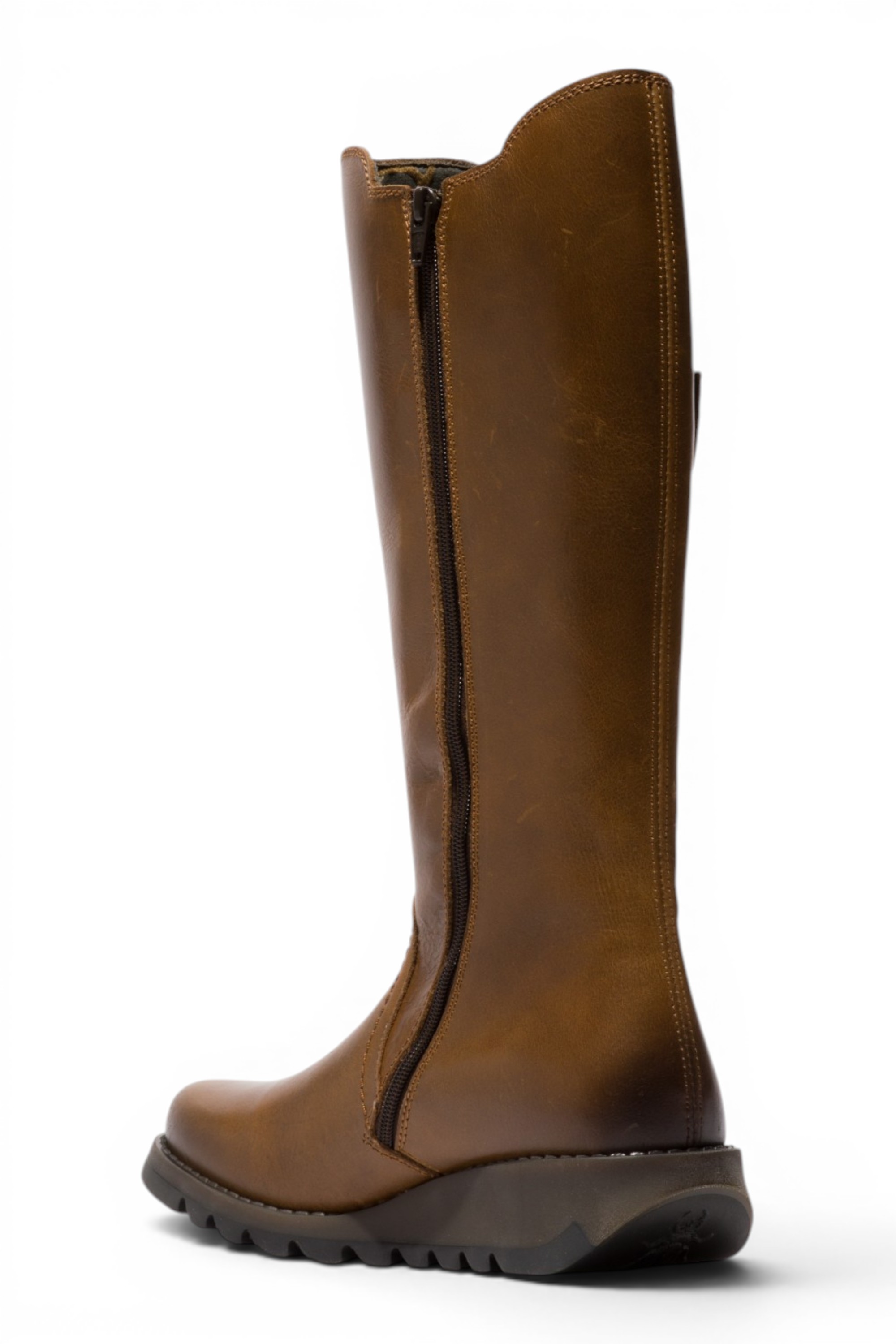 Camel Womens Leather Knee-High Boots-SOIF360, Image 4 of 5