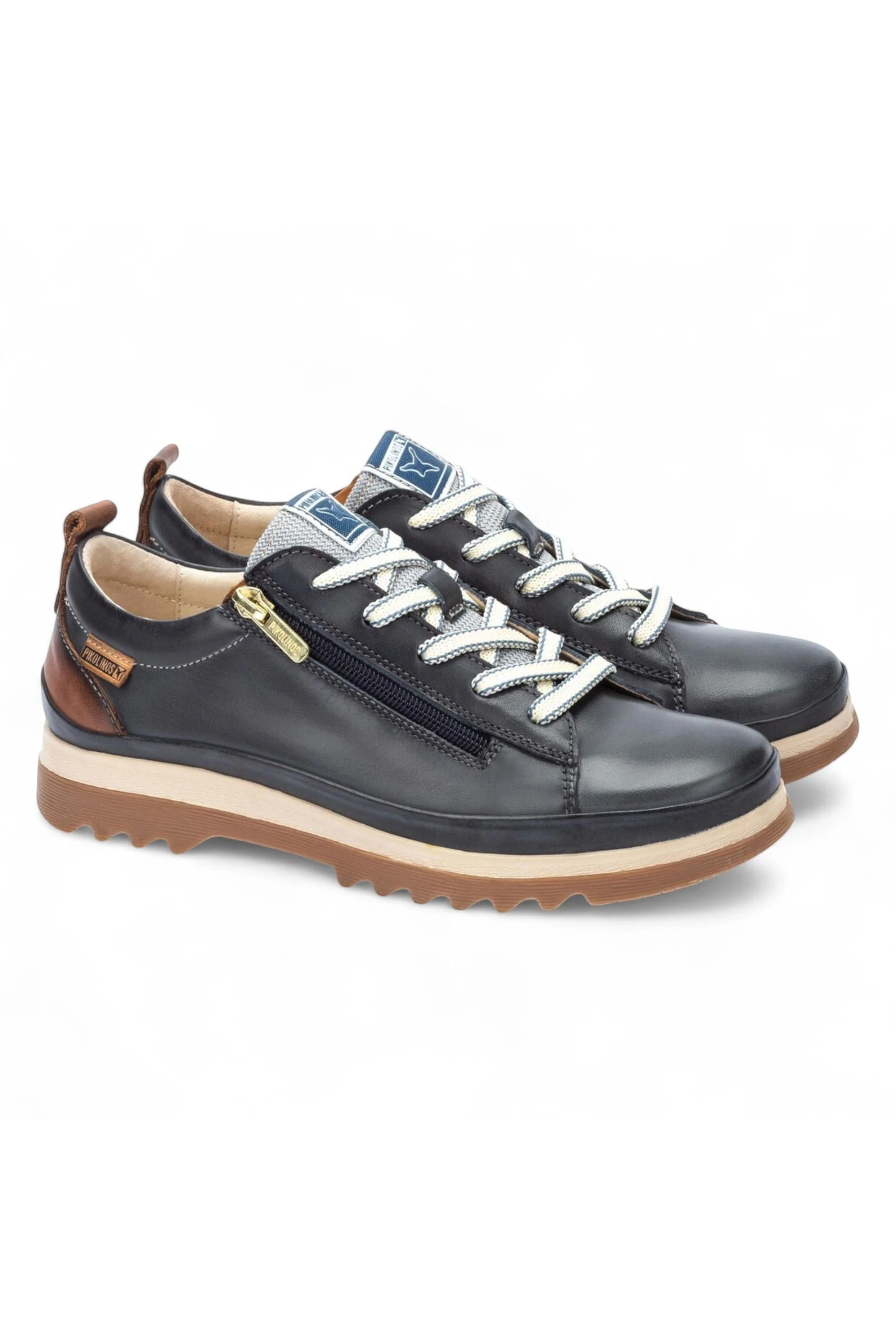 Blue Women’s Laces & Zipper Trainers-W3W-6979, Image 2 of 8