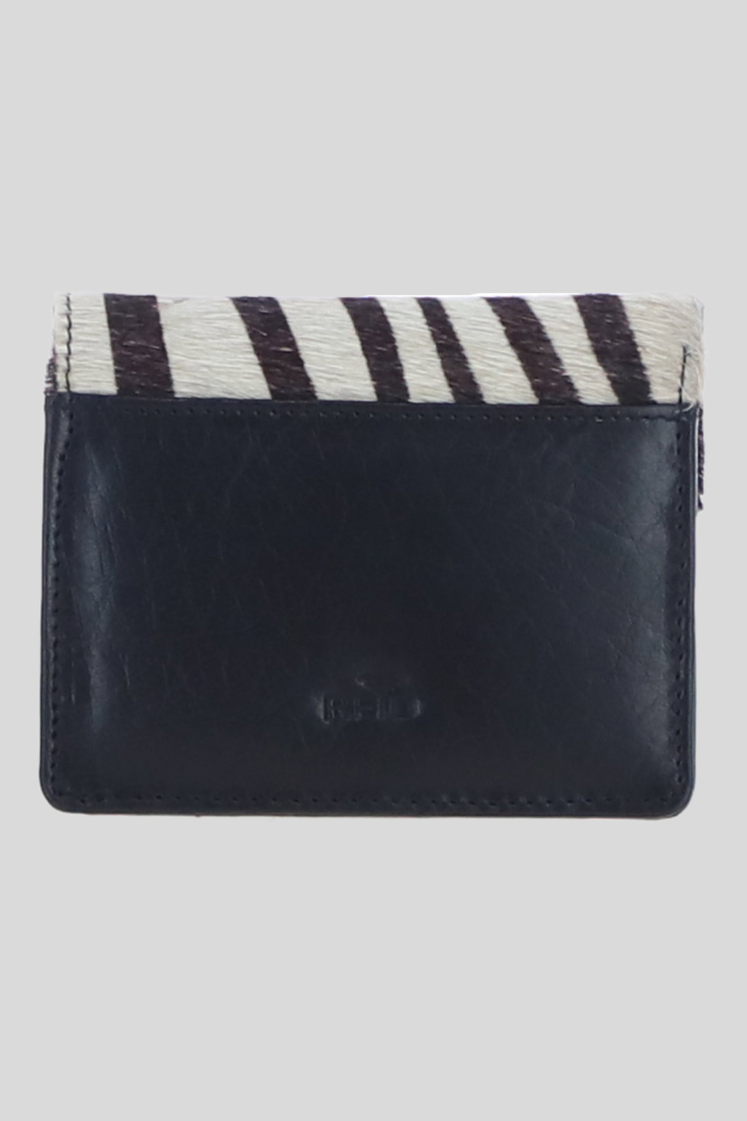 Black Hair-On Hide Accent RFID Protected Real Leather Purse, Image 3 of 3
