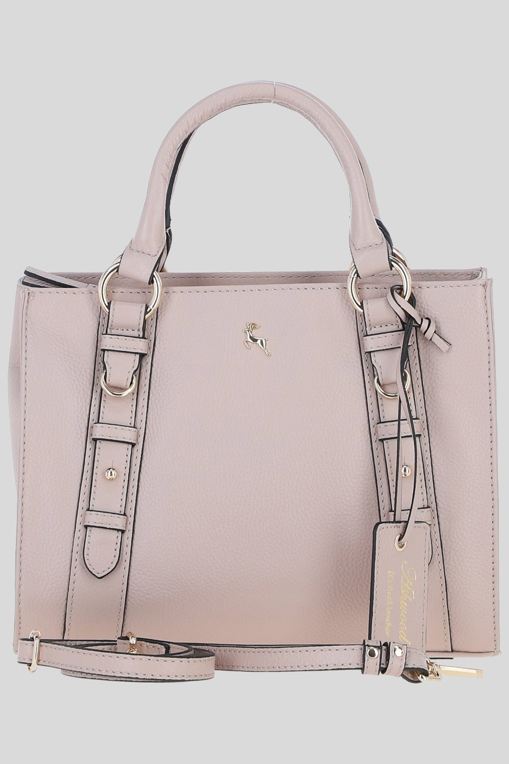 Beige 'Virella' Real Leather Handbag, Image 1 of 4