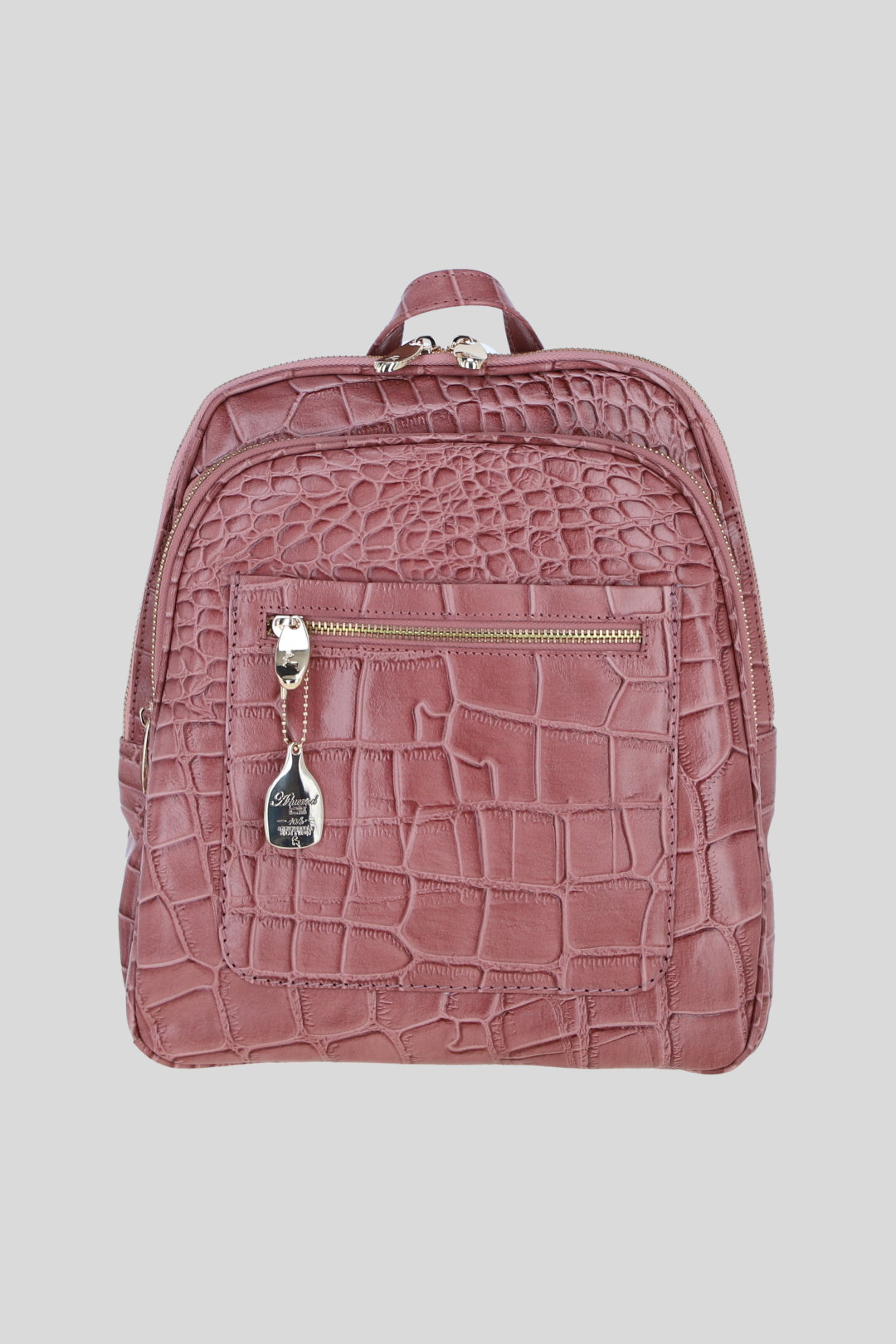Rose Ashwood Leather Rose Real Leather Backpack with Multiple Pockets and Gold-Tone Hardware, Image 1 of 4