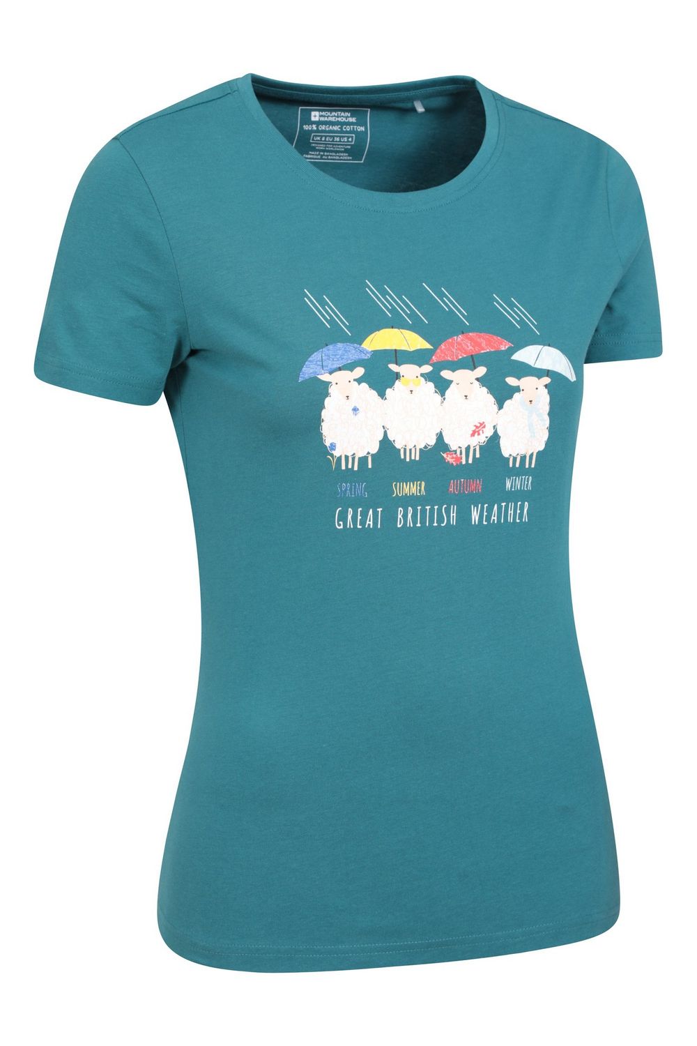 Teal Great British Weather TShirt, Image 3 of 3
