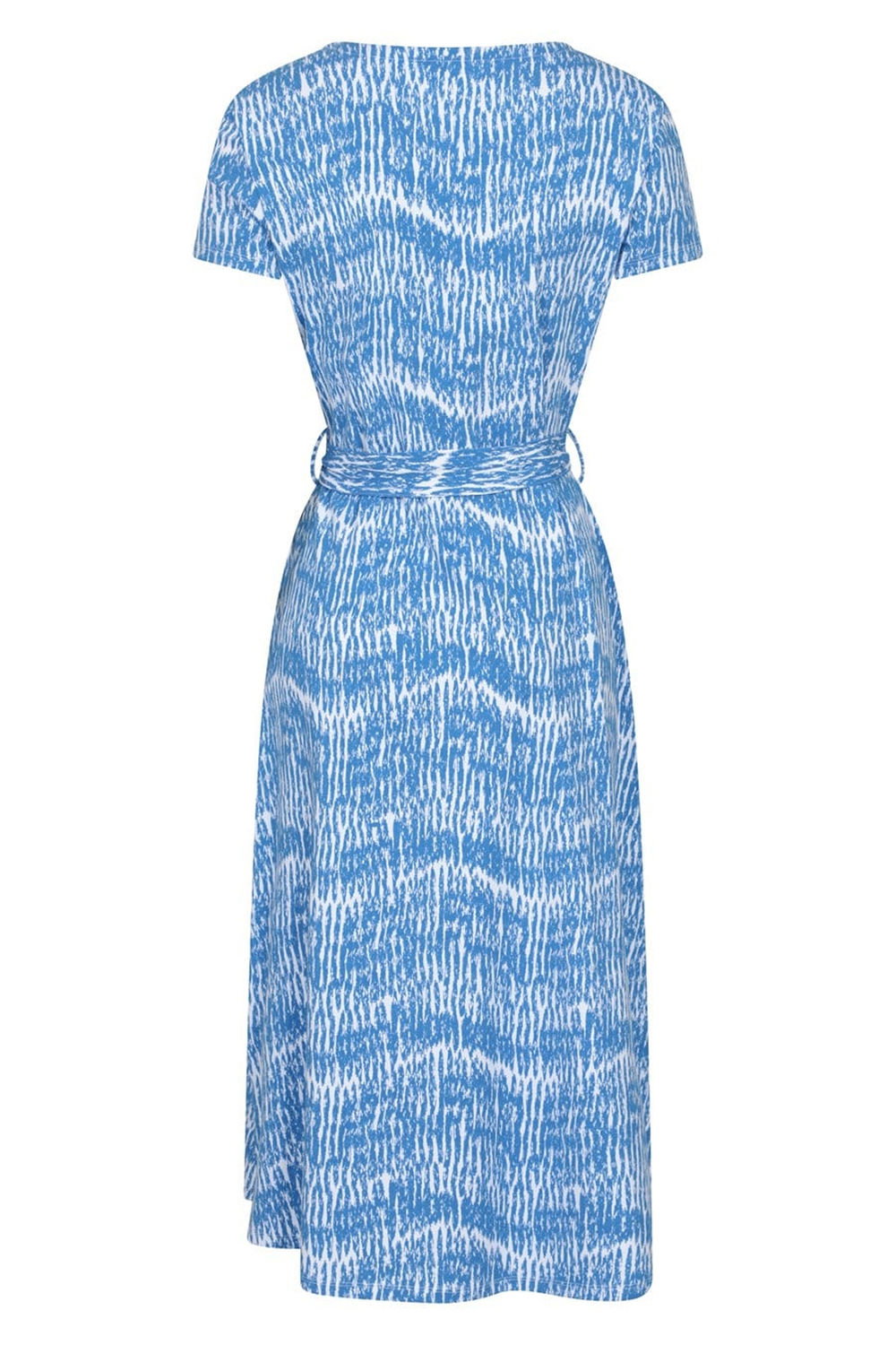 Blue Santorini Wrap Midi Dress, Image 2 of 3