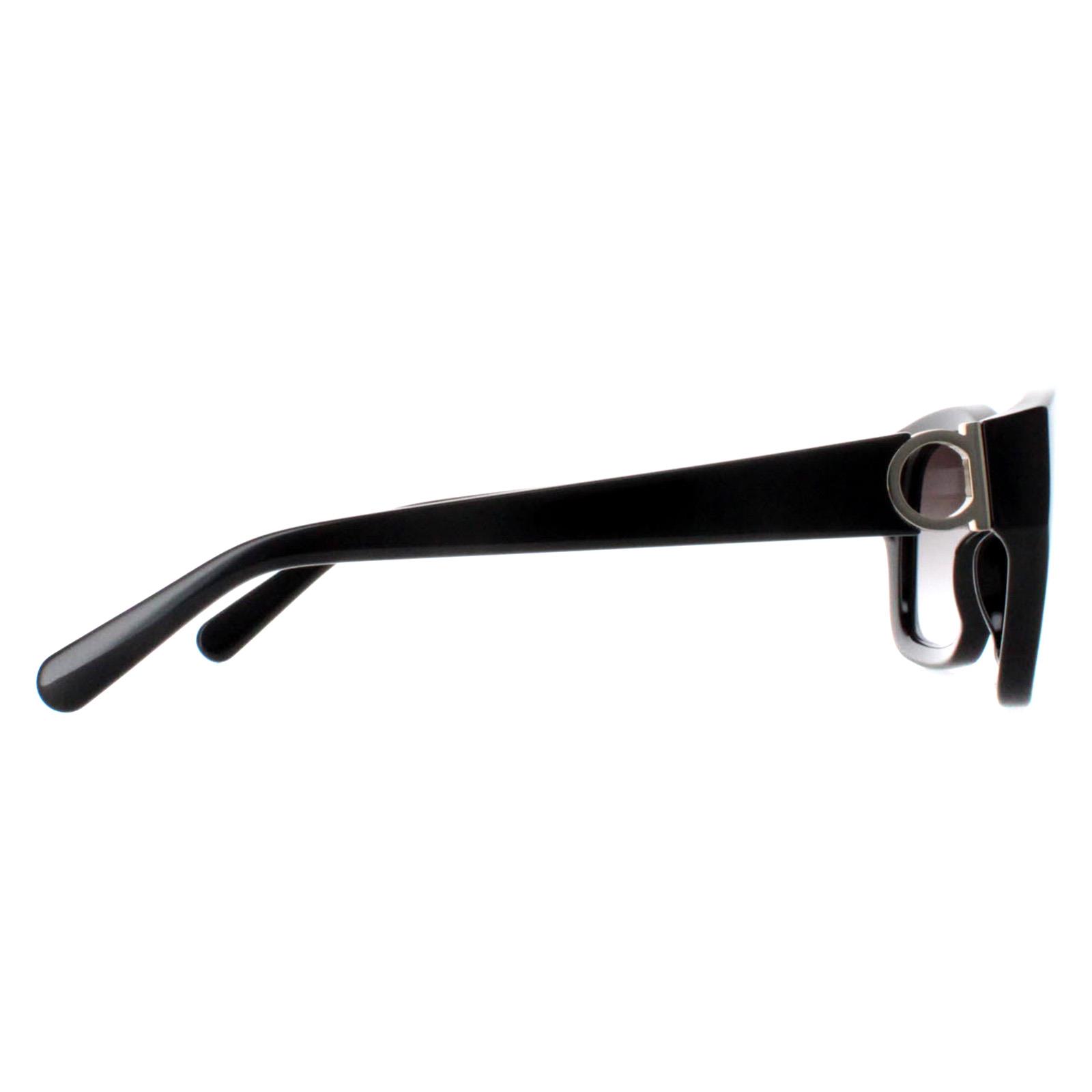 Black Salvatore Ferragamo Black Rectangle Black Grey Gradient SF1012S, Image 4 of 4