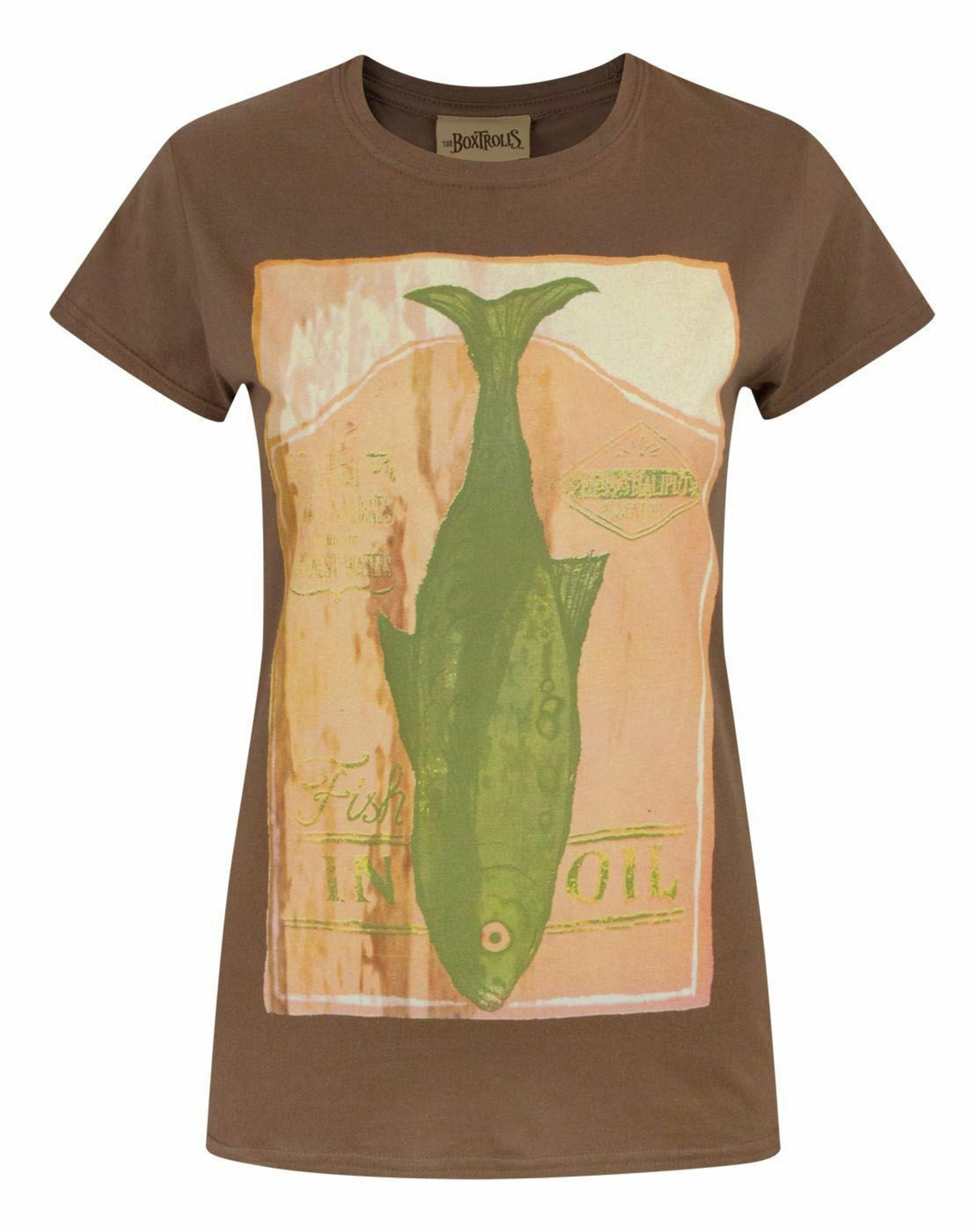 Brown Boxtrolls Fish Women's T-Shirt, Image 1 of 4
