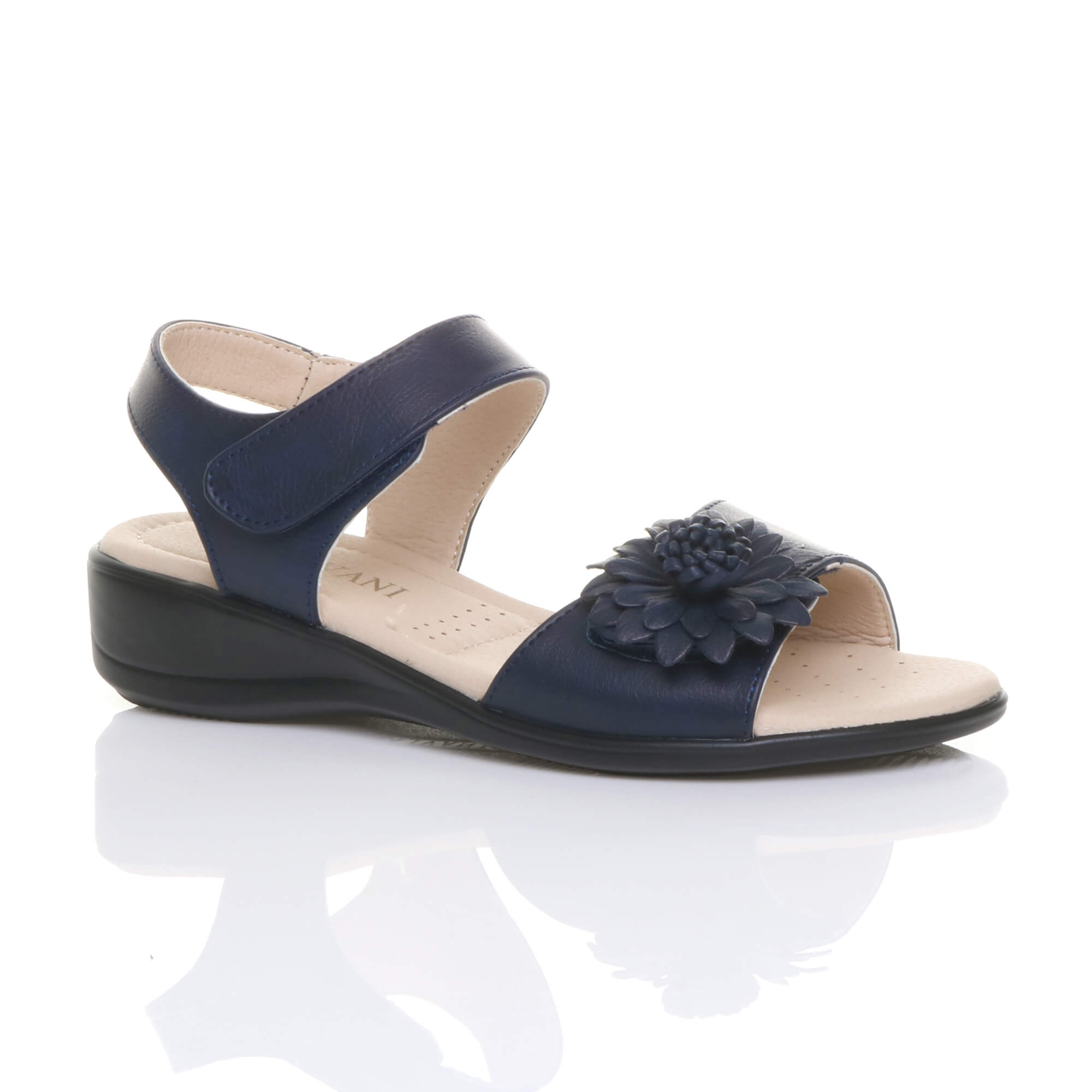 Navy Blue AJVANI Navy Blue Comfort Touch Close Sandals, Image 1 of 6