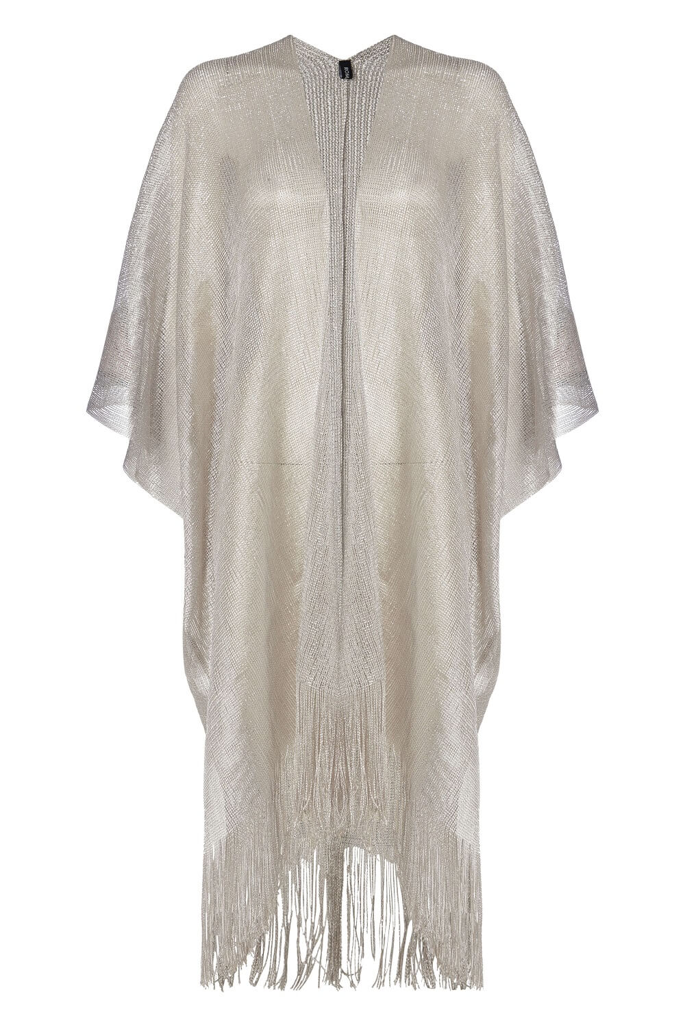 Silver Fringe Metallic Wrap, Image 4 of 3