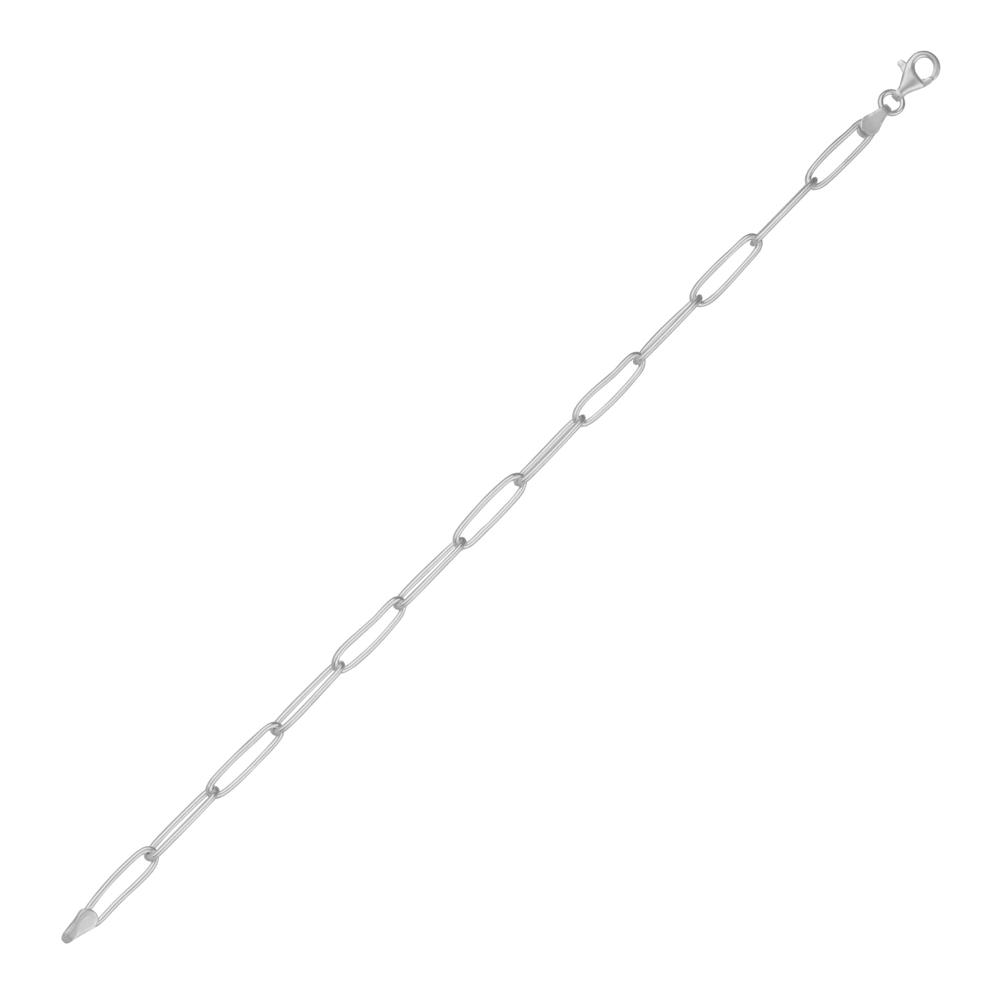 Silver Sterling Silver Rectangular Large Chain Bracelet, Image 1 of 5
