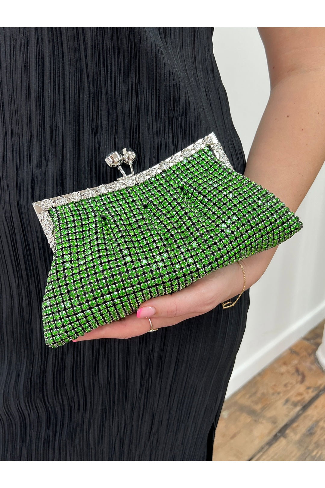 Green Green Crystal Clutch Bag, Image 1 of 4