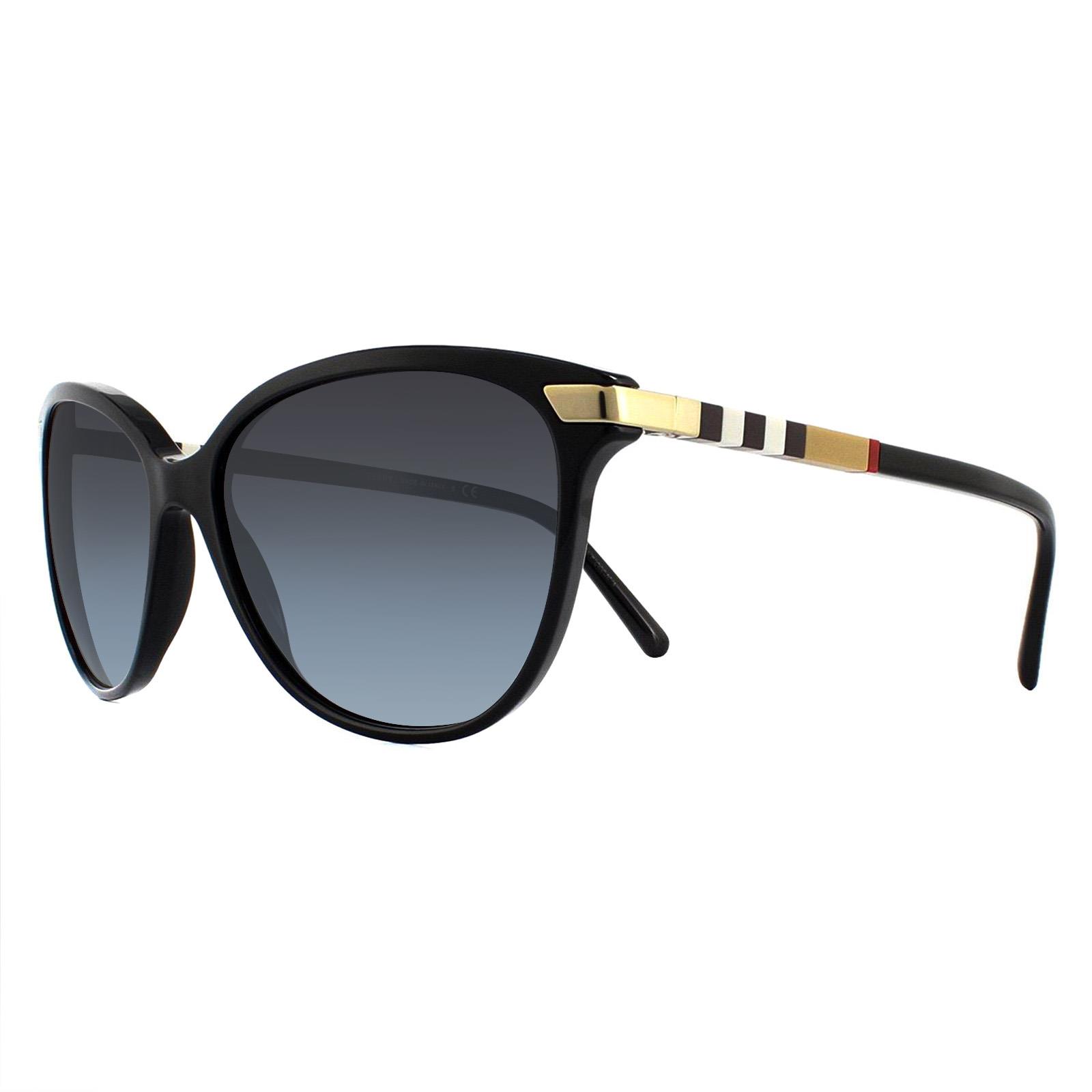 Black Cat Eye Black With Gold Detailing Grey Gradient BE4216 Sunglasses, Image 2 of 7
