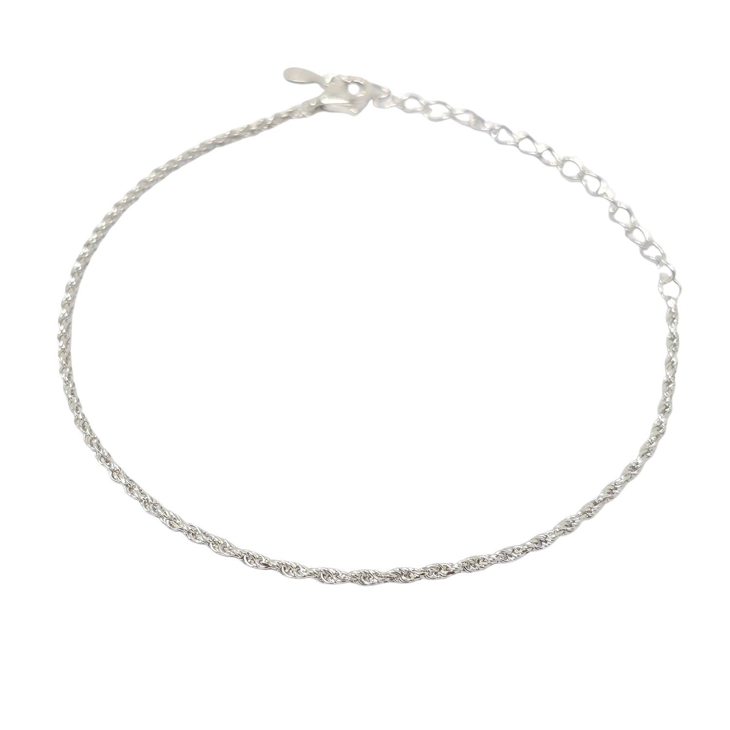 Silver Sterling Silver Everyday Rope Chain Stacking Bracelet, Image 1 of 1