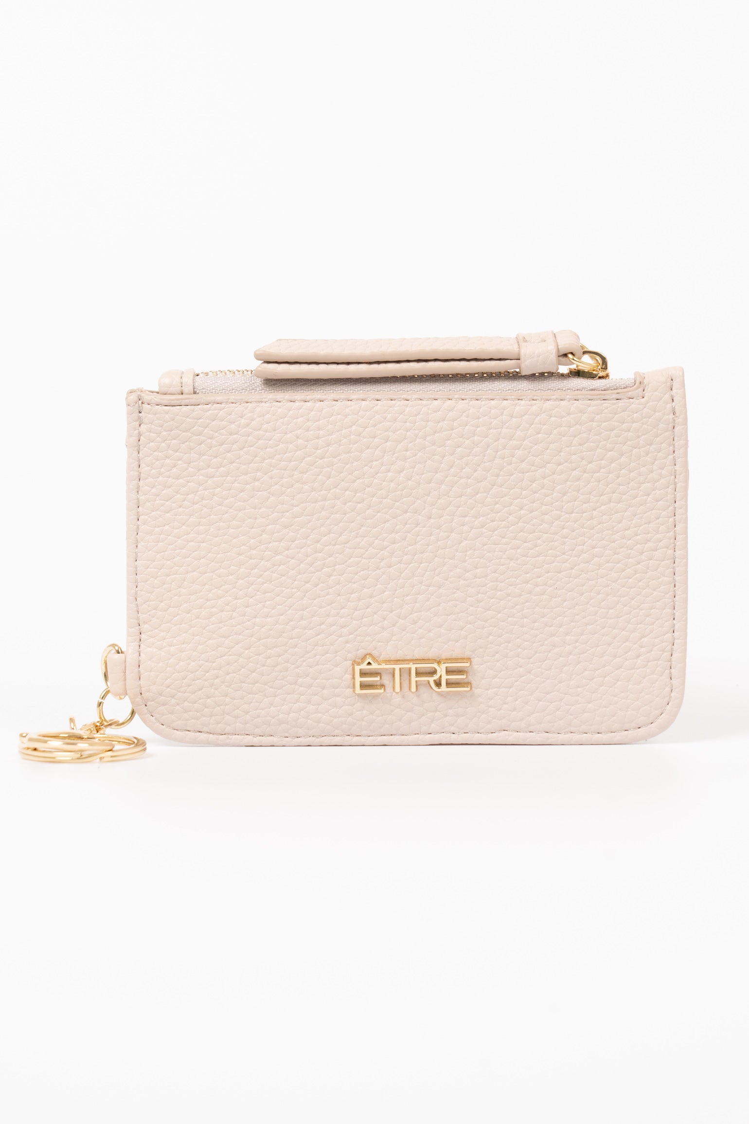 Beige Faux Leather Card Holder Wallet, Image 1 of 2