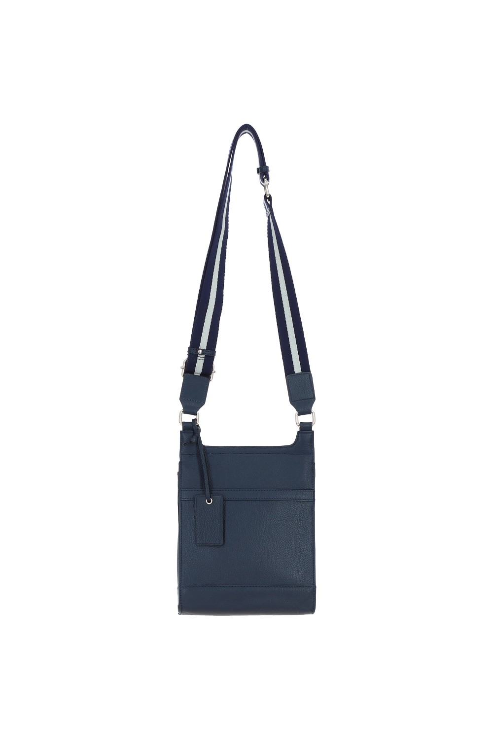 Navy 'Eclisse Cuoio' Real Leather Crossbody Bag, Image 4 of 4