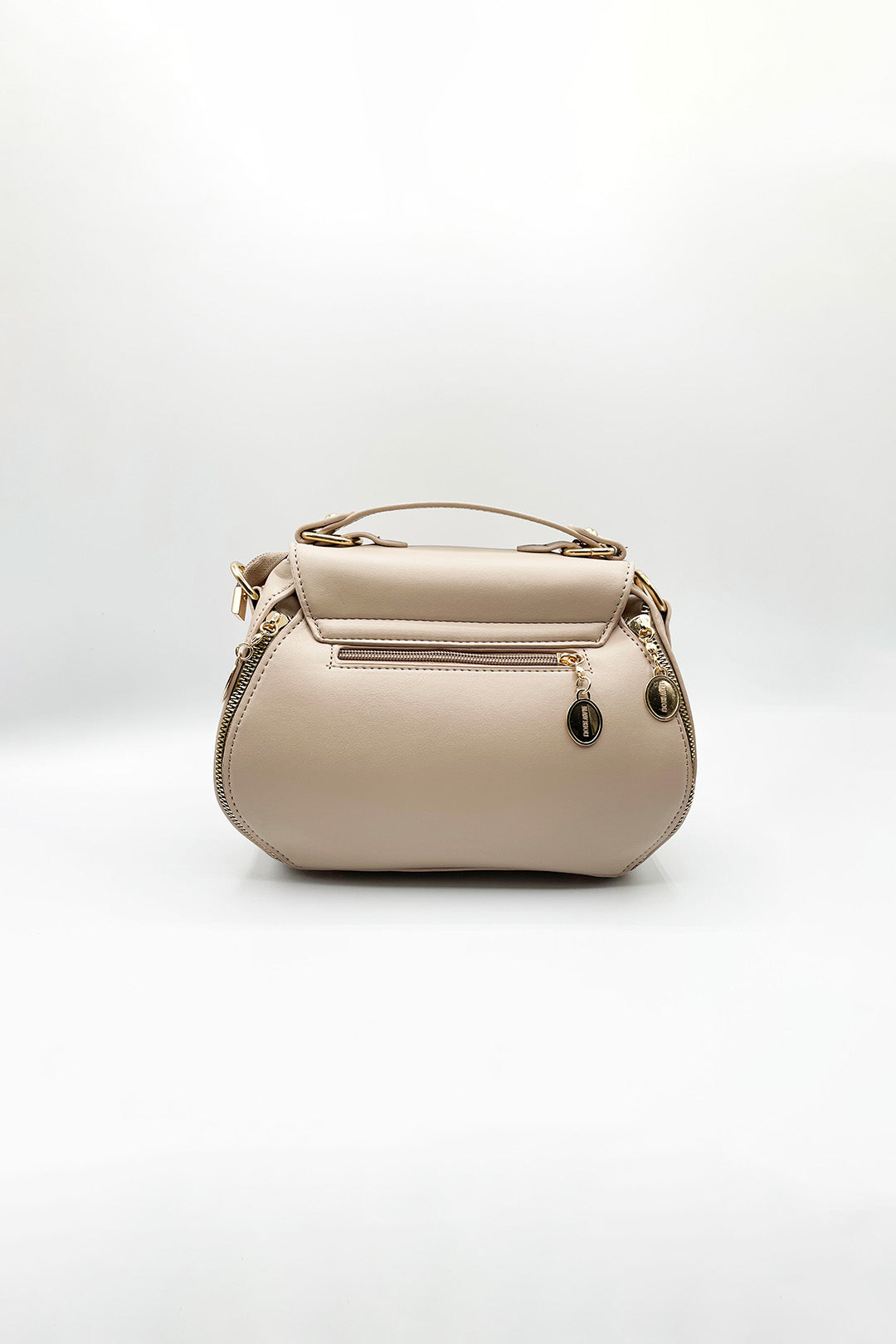 Pink Embroidered Shoulder Bag With Zip Charms, Image 5 of 5