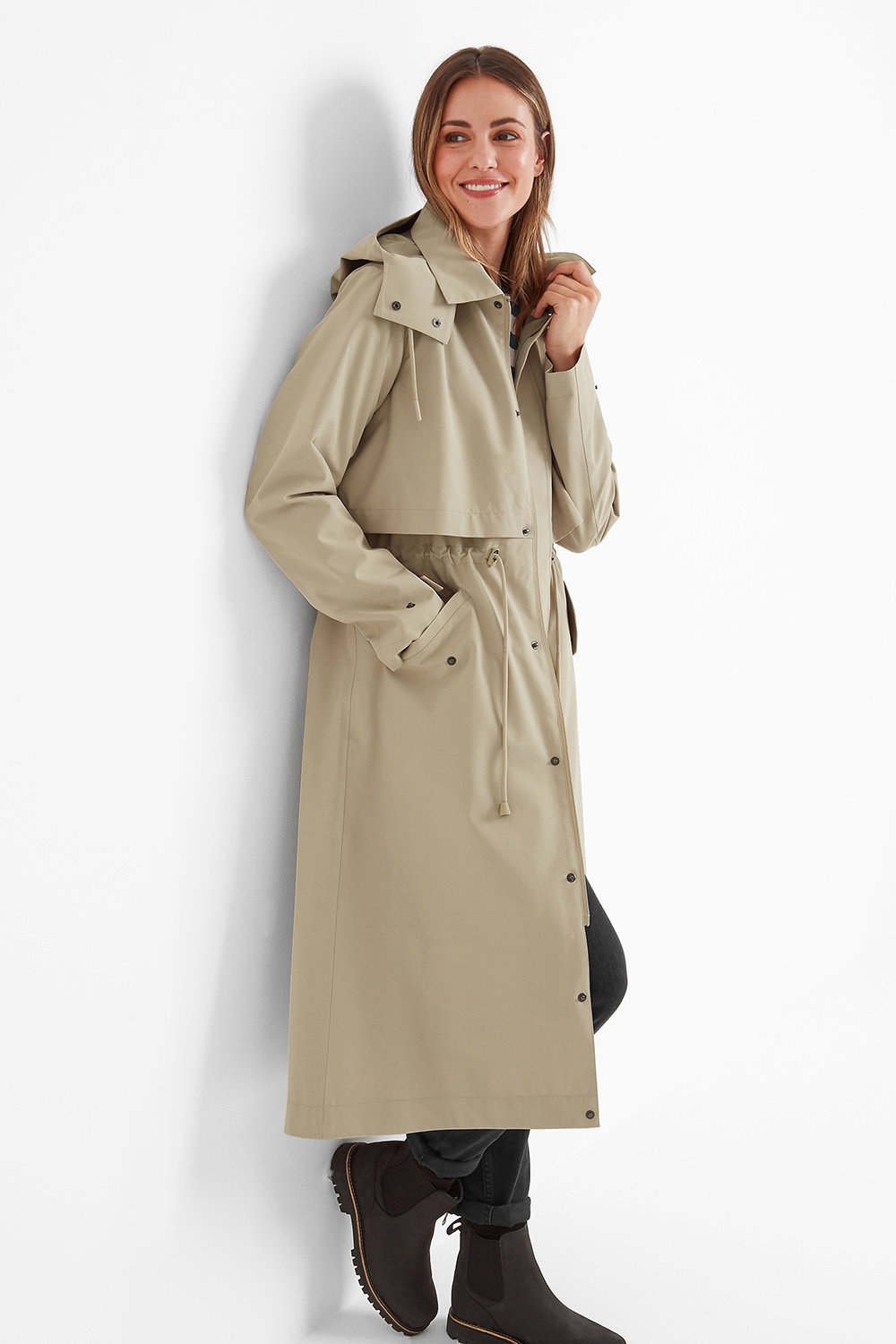 Taupe Alva Waterproof Trench Coat, Image 2 of 6