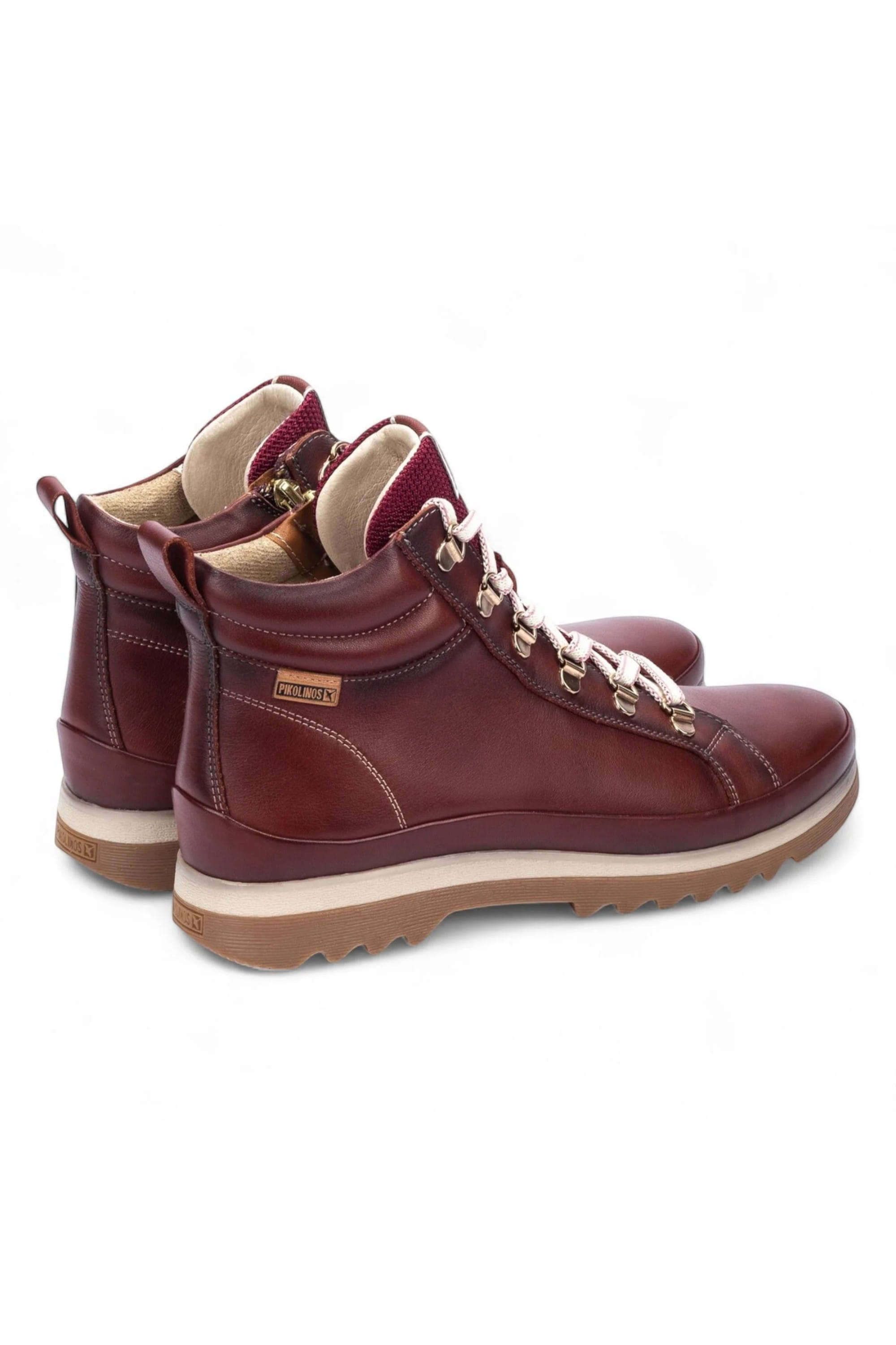Red Women’s Ankle Trainers Boots-W3W-8564, Image 4 of 8