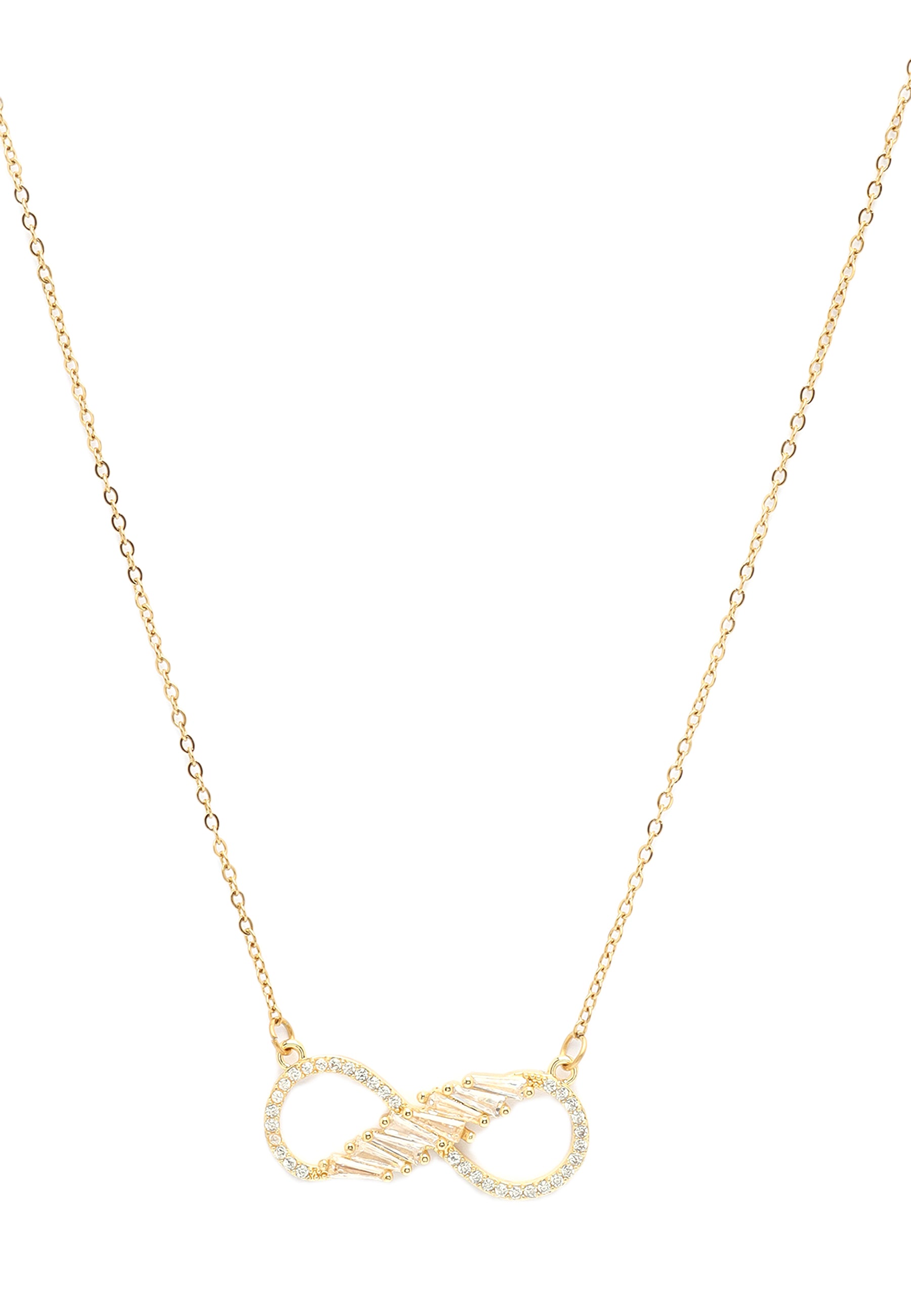 Metallic Golden Infinity Spark Necklace