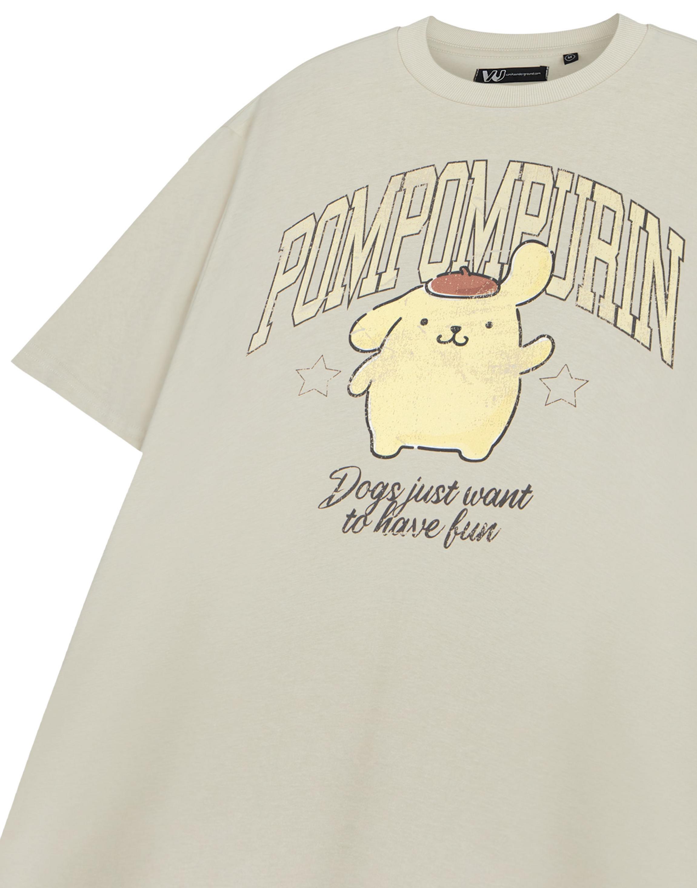 Beige Hello Kitty & Friends Pompompurin T-Shirt, Image 2 of 3
