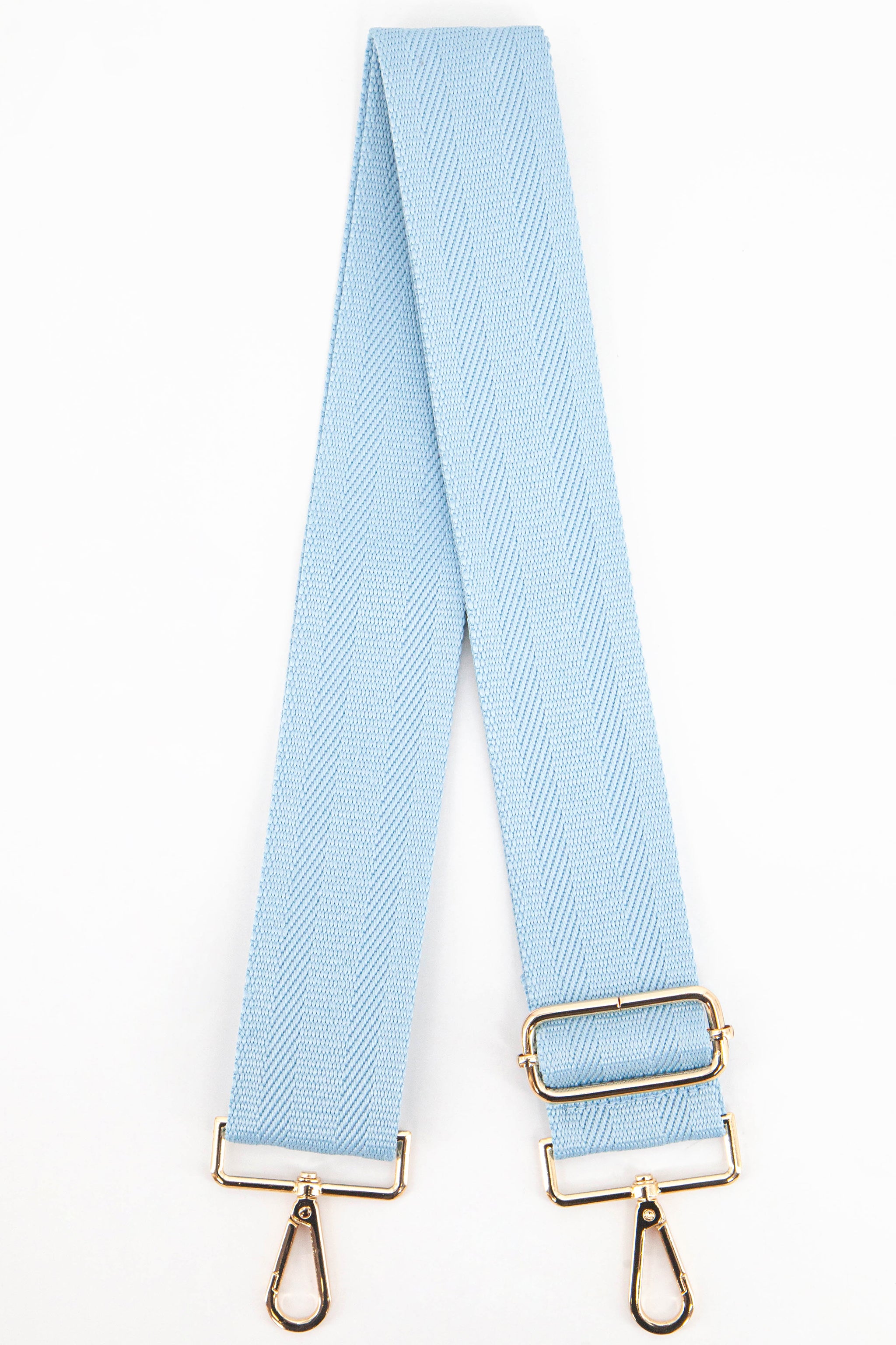 Light Blue Sarta Light Blue Plain Woven Wide Bag Strap, Image 1 of 4