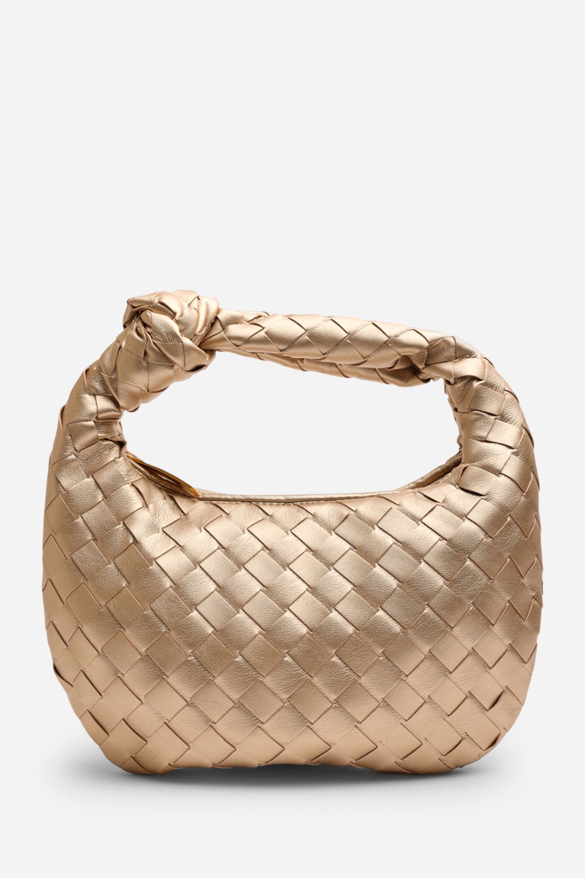 Gold Aura Classic Woven Hobo Bag, Image 3 of 6