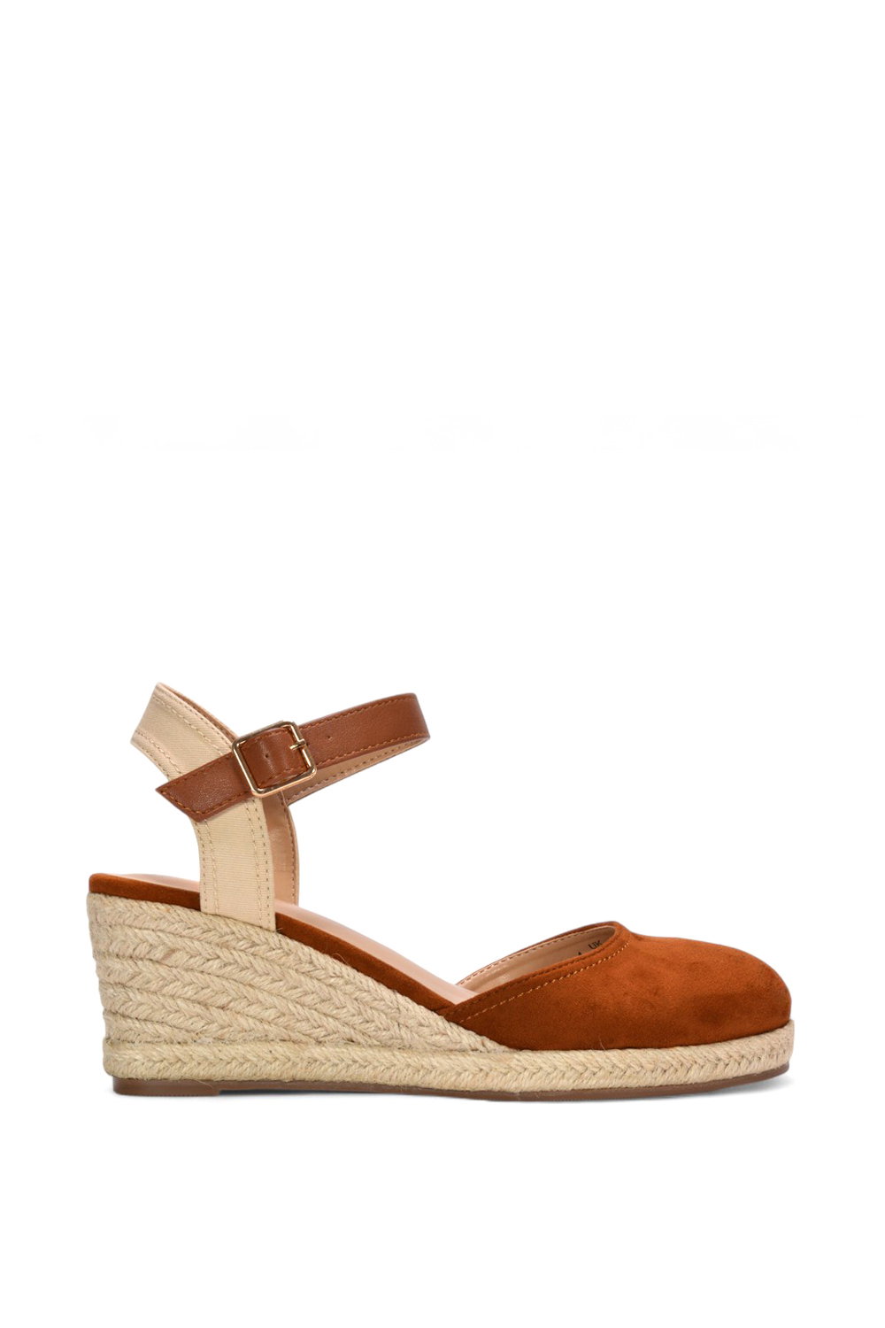 Black 'Joey' Closed Toe Ankle Strap Espadrille Wedge Platform Shoes