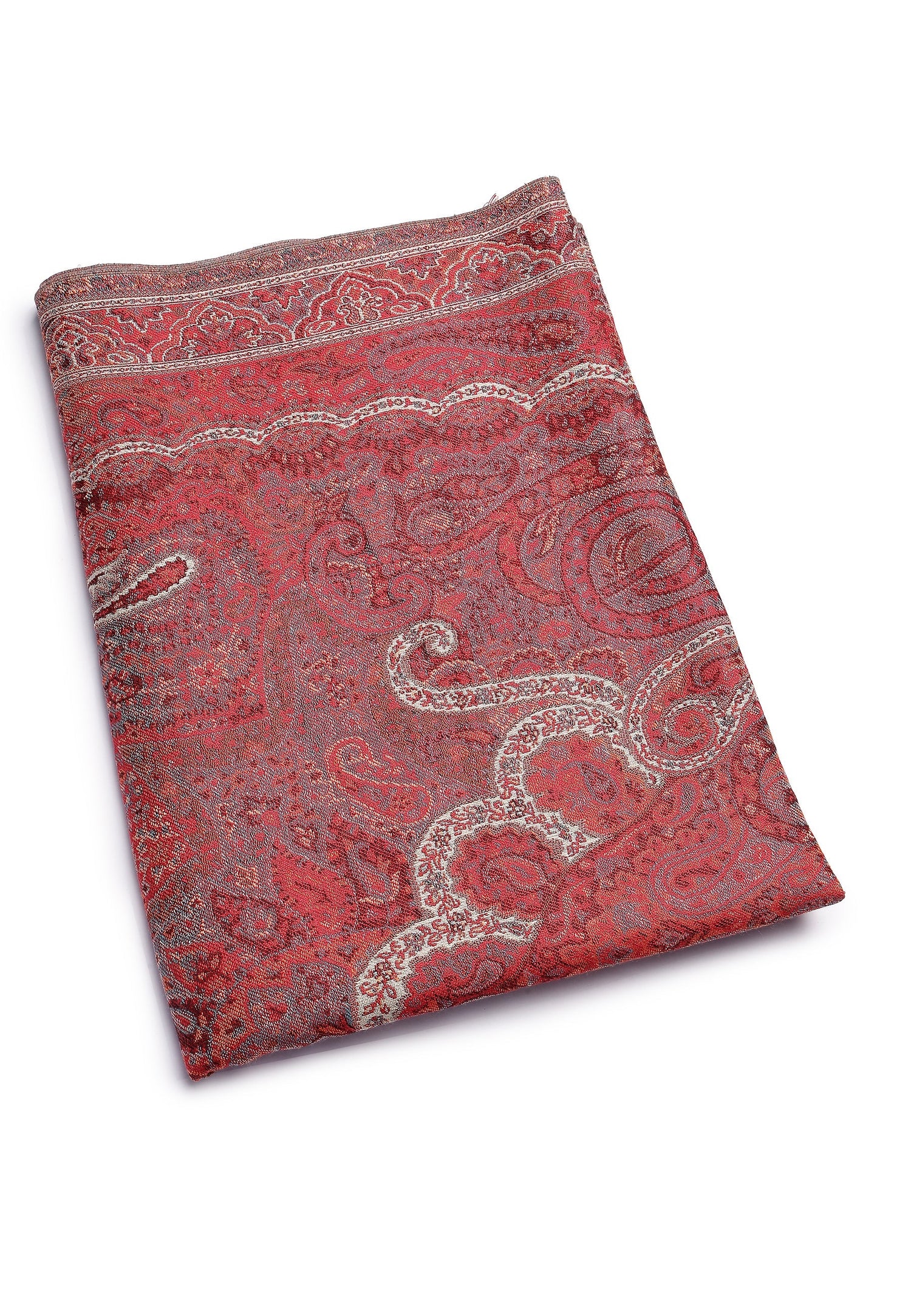 Multi Kashmiri Jamawar Scarf, Image 2 of 2