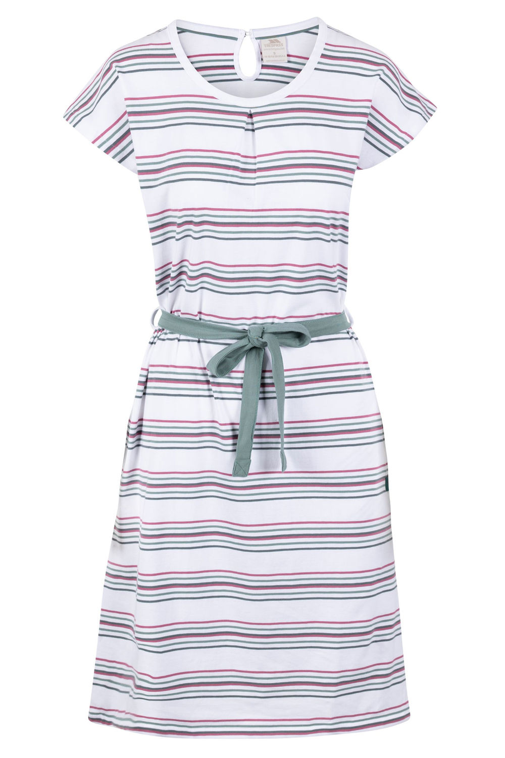 Multi Lidia Round Neck Cotton Dress, Image 1 of 5