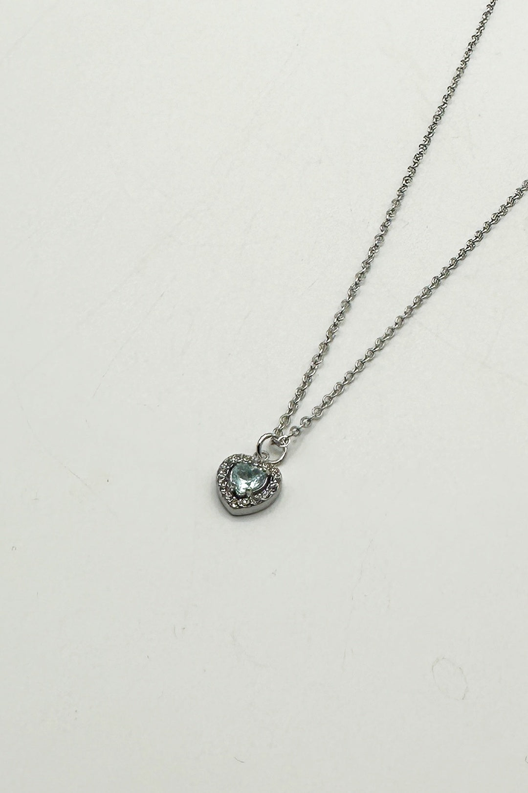 Blue Crystal Heart Pendant Necklace - Gift Boxed, Image 3 of 5