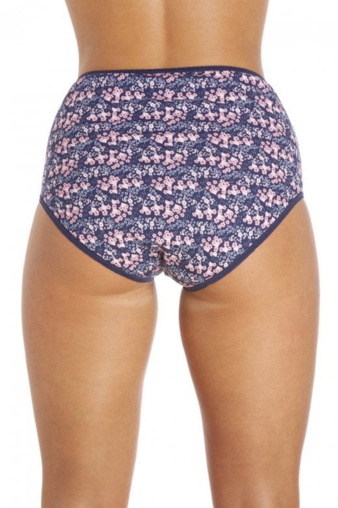 Multi Four Pack Mixed Print Cotton Full Maxi Briefs, Image 2 of 5