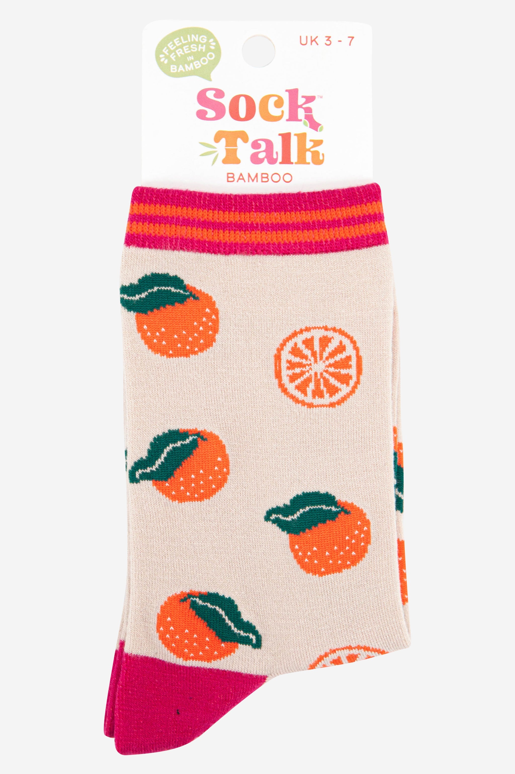 Orange Orange Fruit Bamboo Socks - Orange, Image 4 of 4