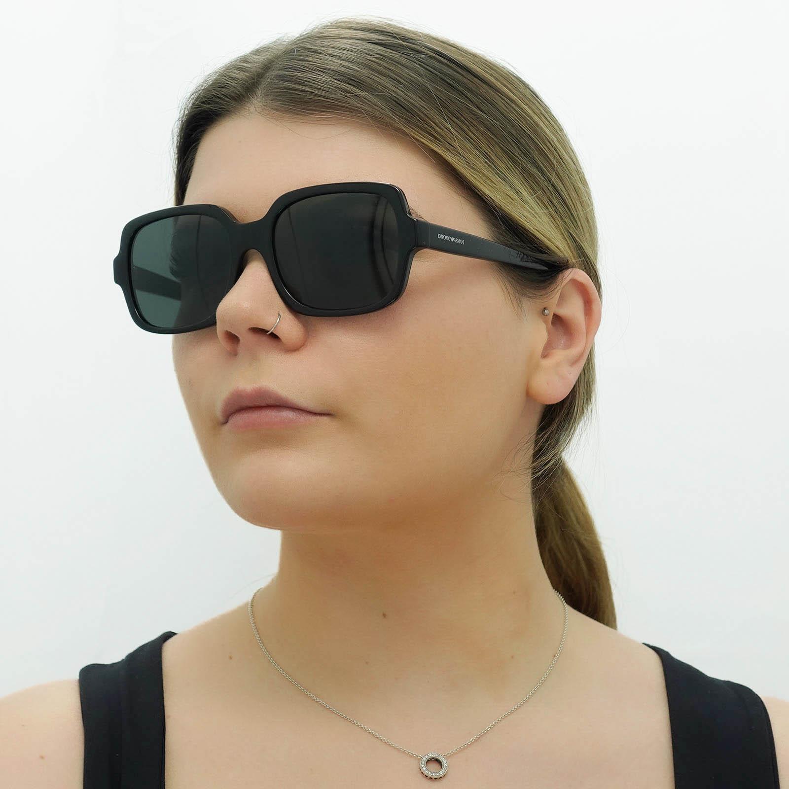 Black Emporio Armani Black Square Shiny Black Dark Grey EA4195, Image 5 of 5