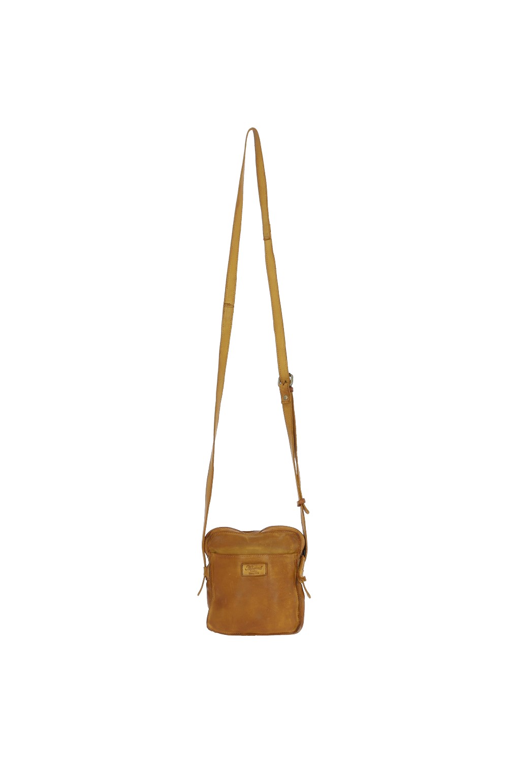 Yellow Ashwood Leather Yellow Real Leather Cross Body Bag, Image 5 of 6