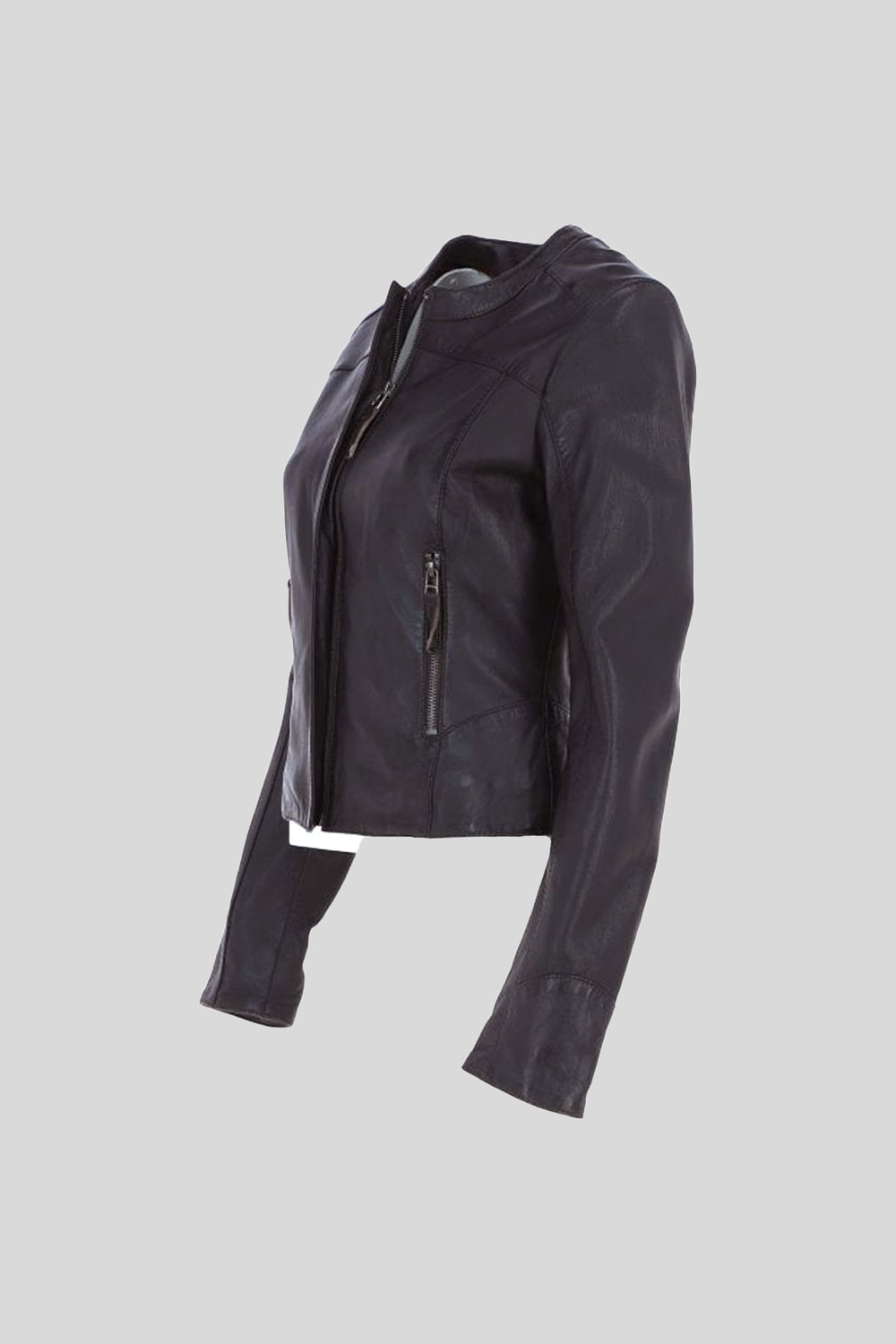 Dark Brown Brampton London Dark Brown 'Style E' Real Leather Jacket, Image 2 of 4