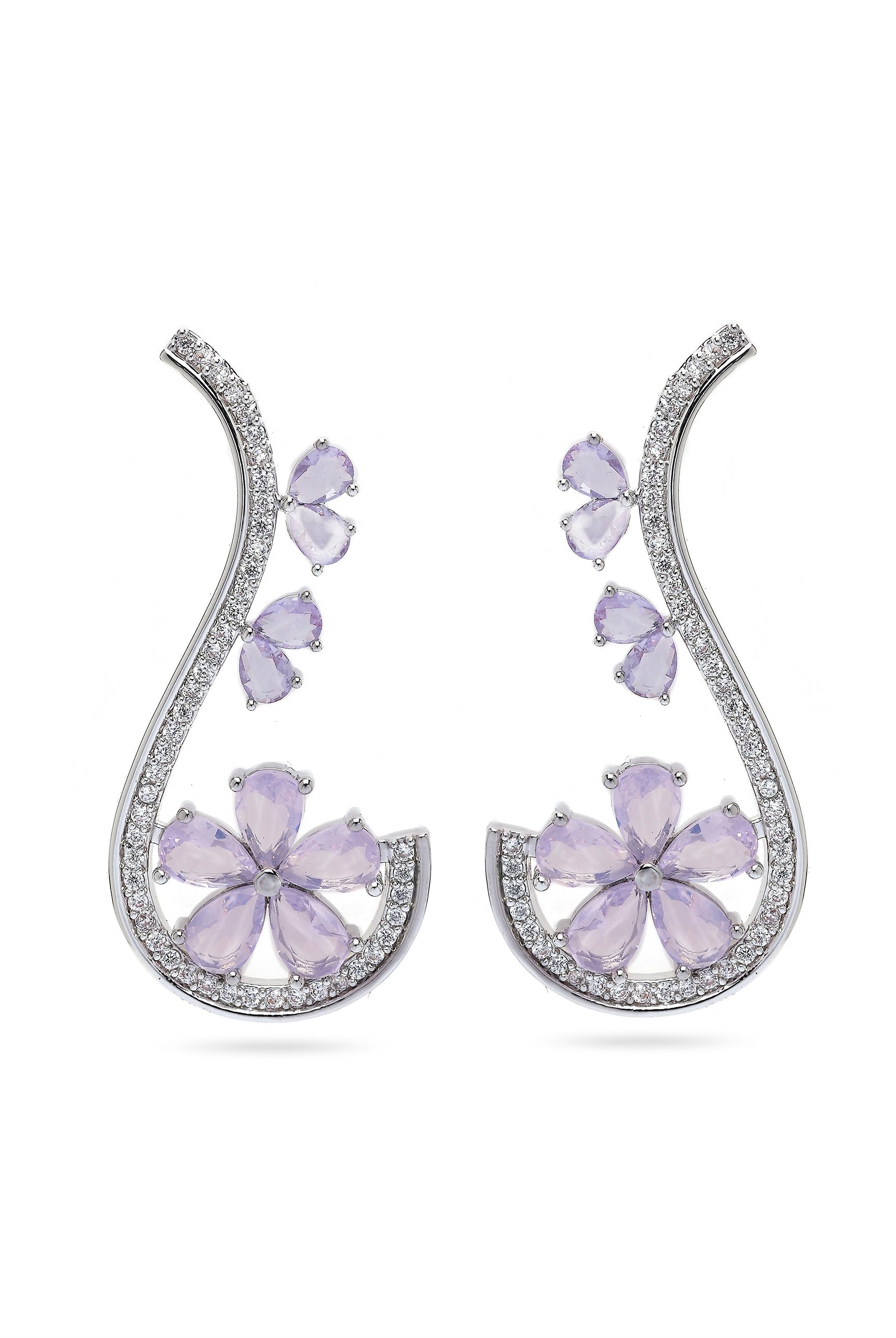 Purple Blooming Purple Earrings