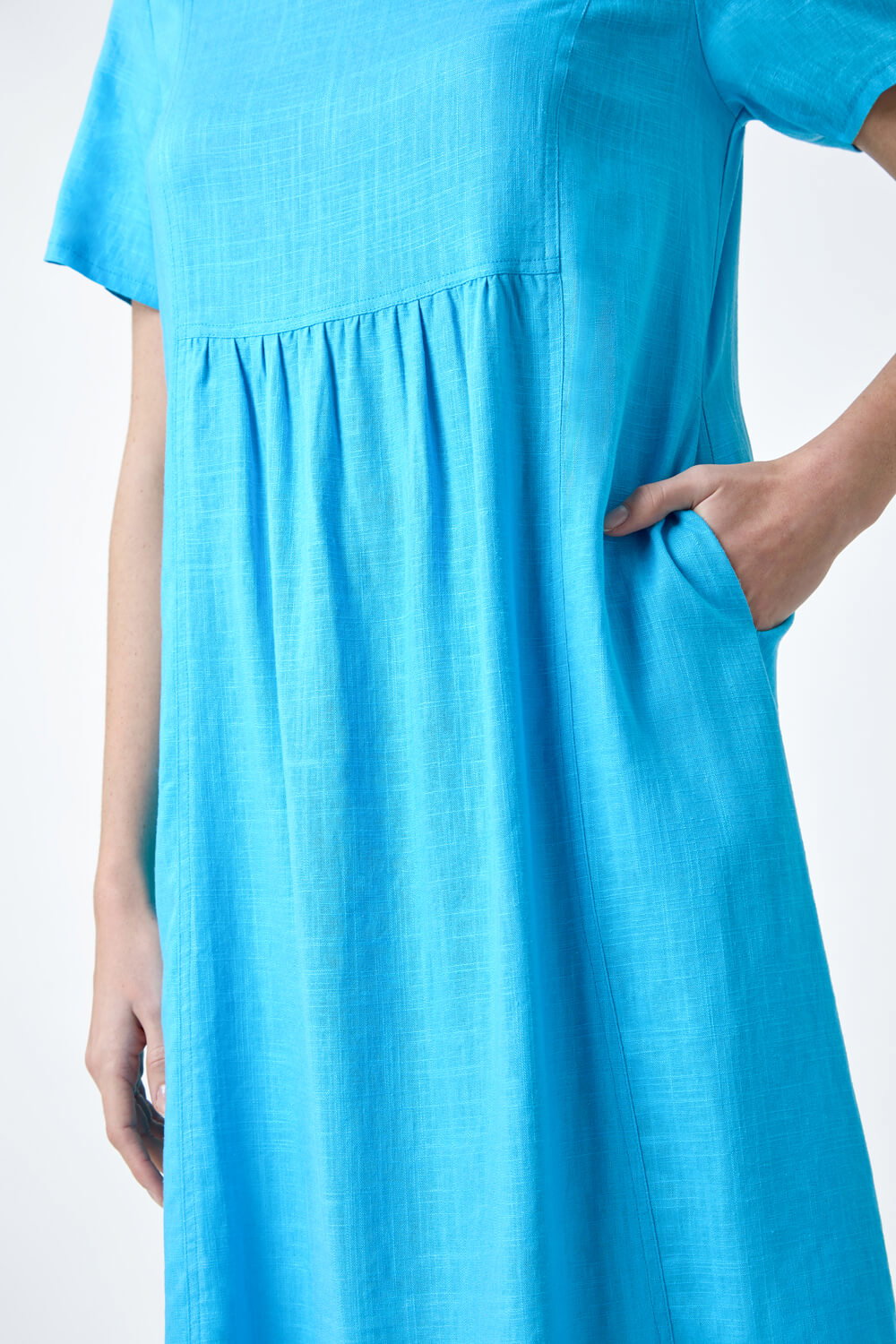 Turquoise Relaxed Fit Zip Dress